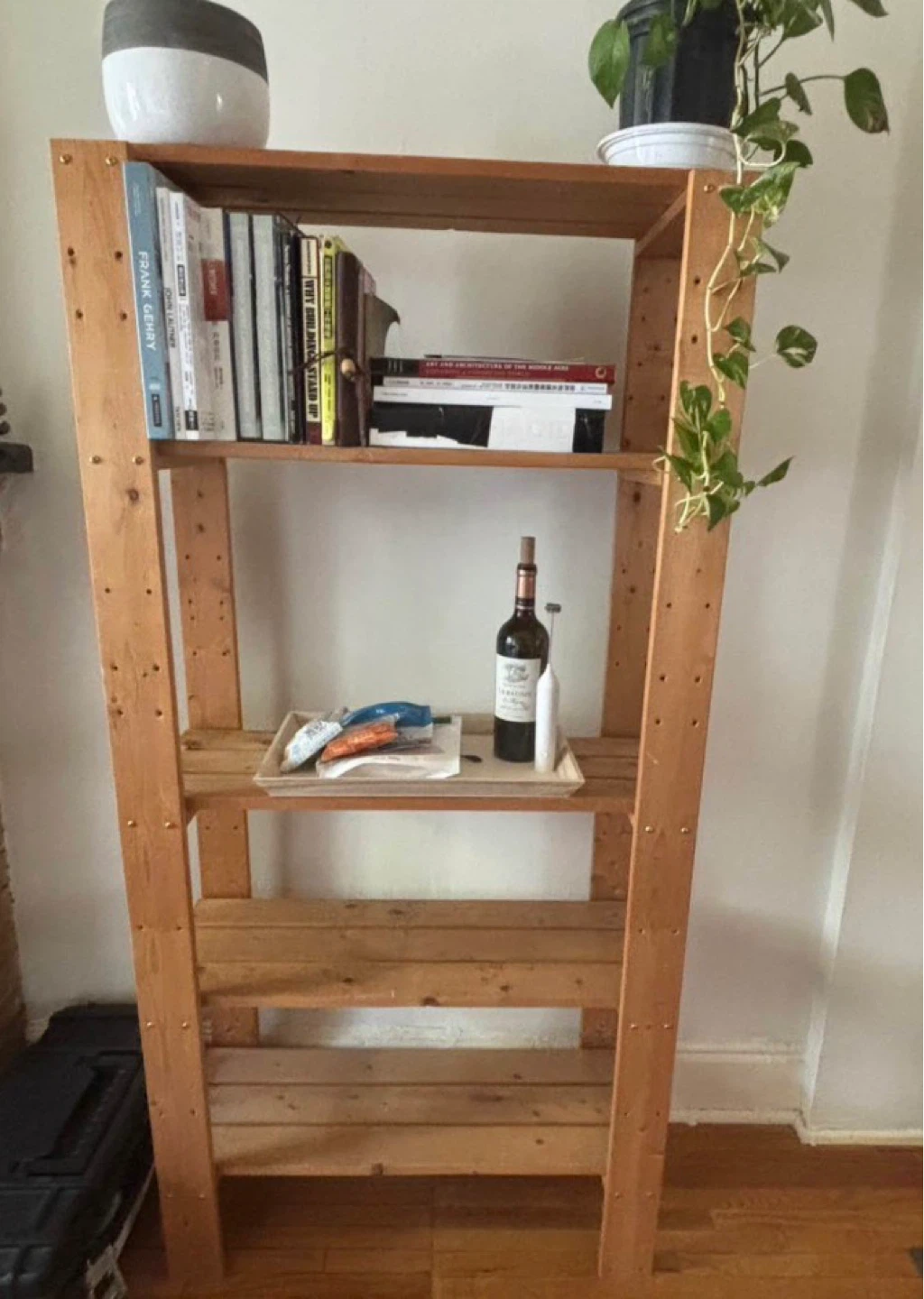 Free delivery used Wooden Shelf Unit
