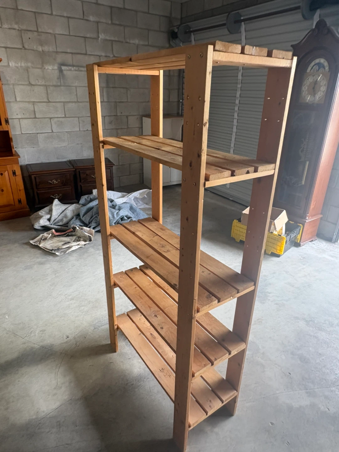 Free delivery used Wooden Shelf Unit - photo 4