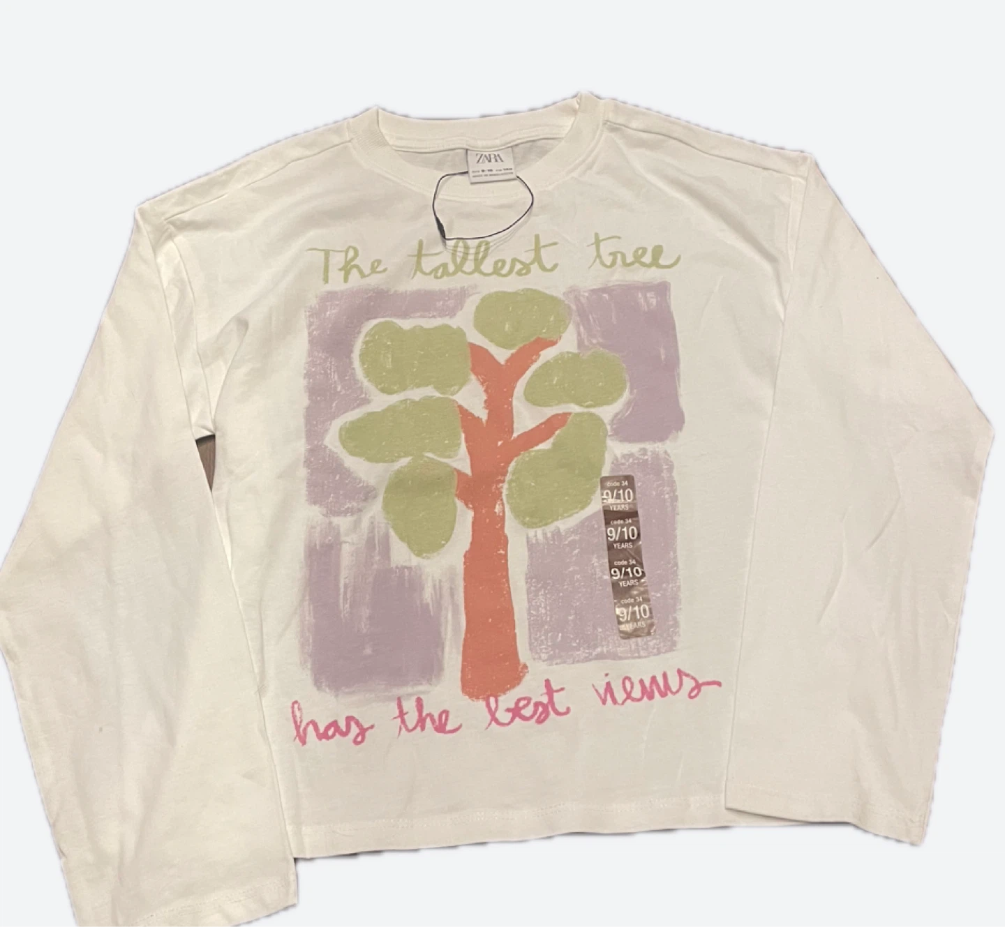 New Zara Long Sleeve T-Shirt - Size 9-10 Years