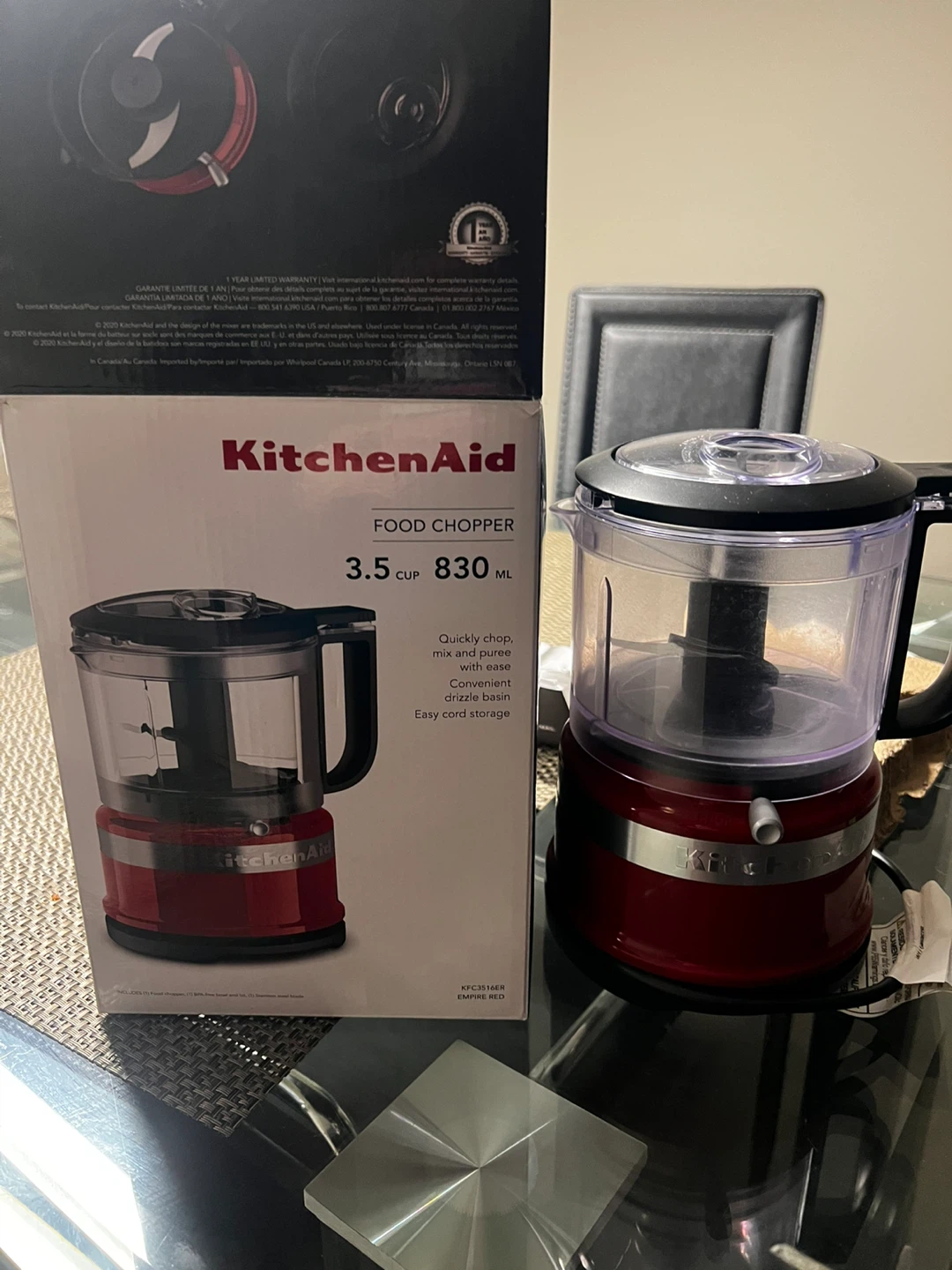 KitchenAid Red 3.5 Cup Food Chopper