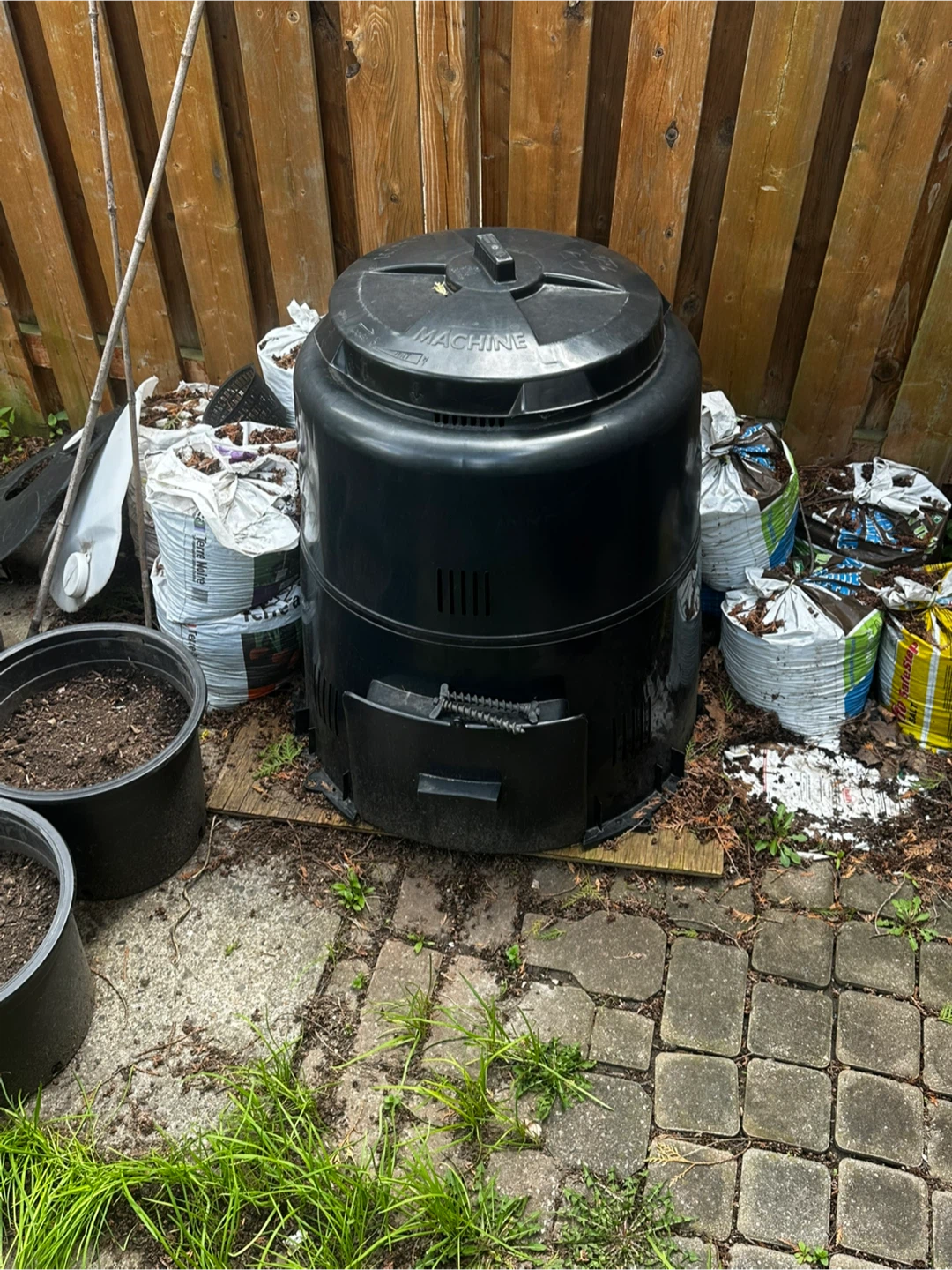 Black Outdoor Composter Bin