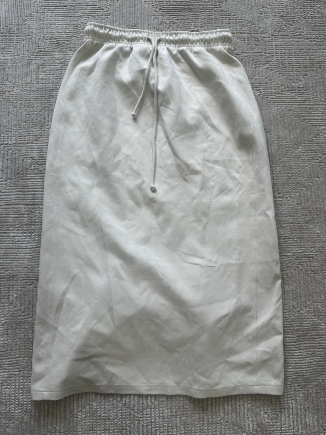 Zara Cream coloured midi skirt with drawstring