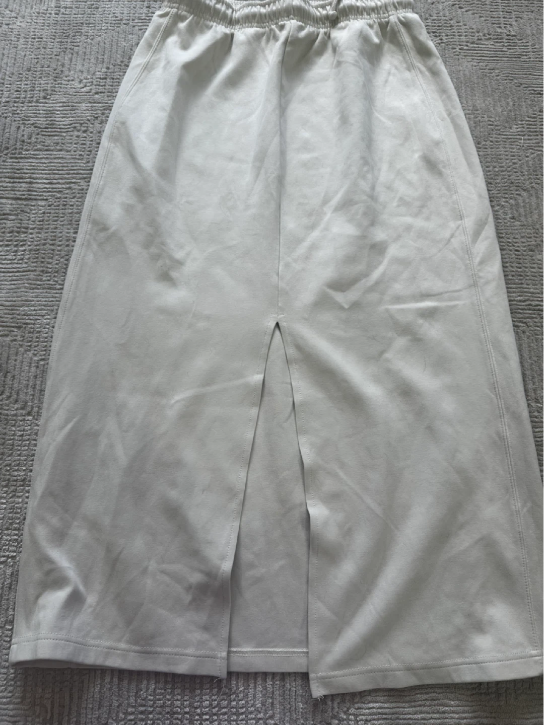 Zara Cream coloured midi skirt with drawstring - photo 2