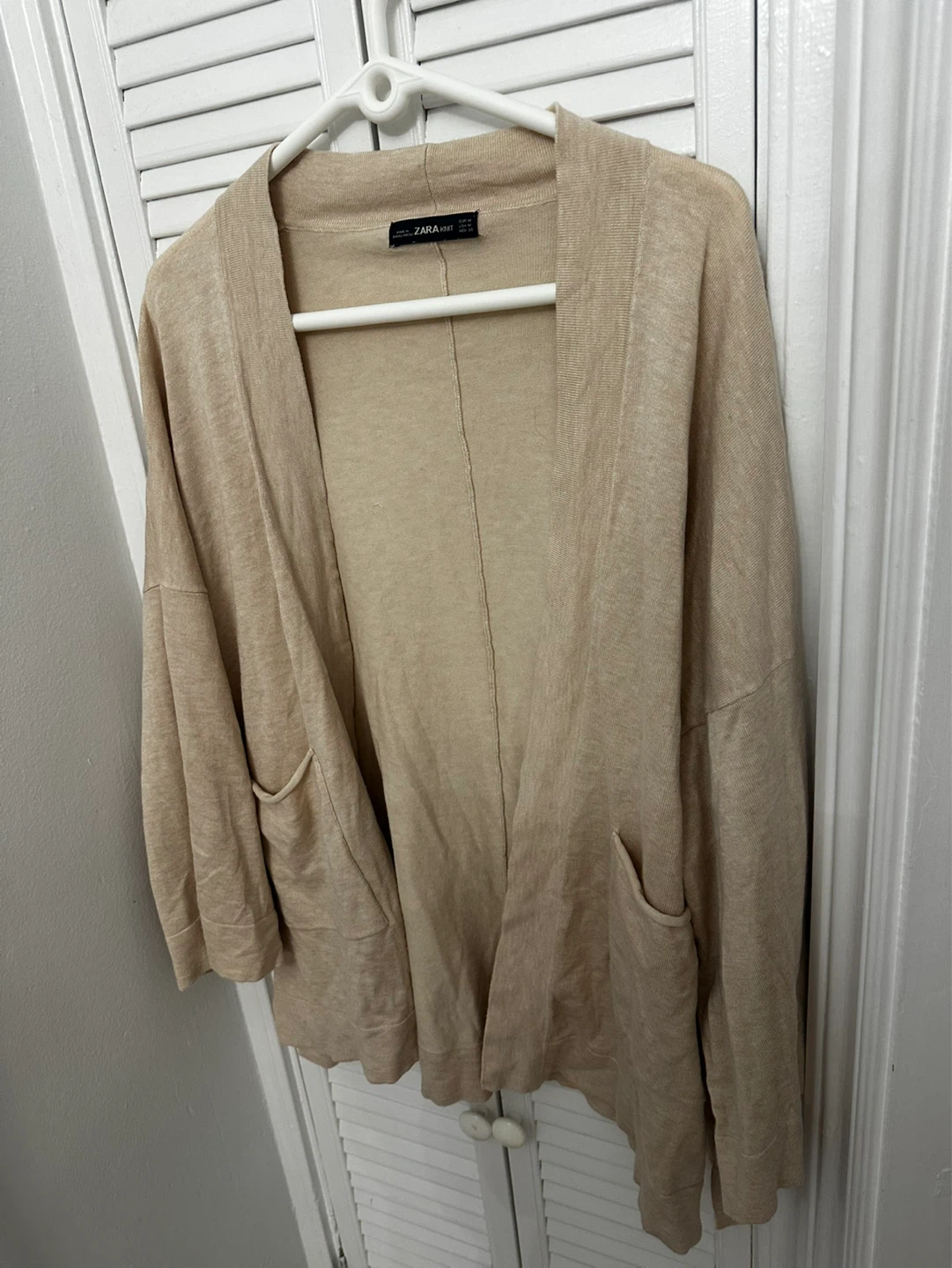 ZARA KNIT Beige Cardigan - Size M - photo 2
