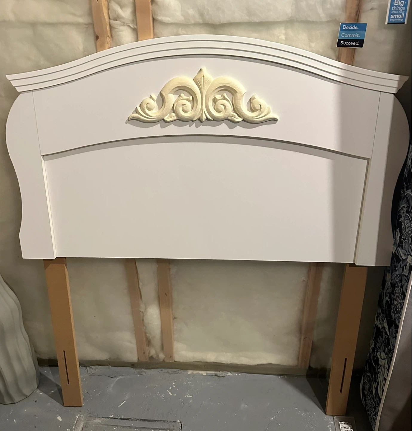 Box spring, side drawer and head board - photo 2