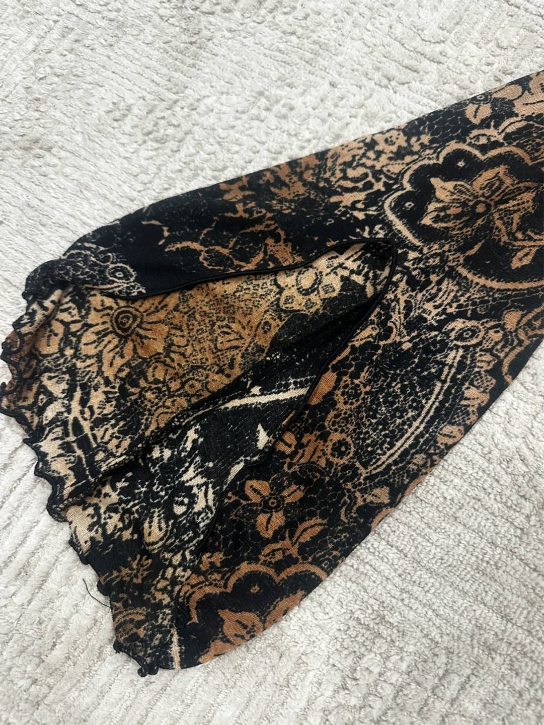 Vintage Floral Print Long Sleeve Blouse - photo 3