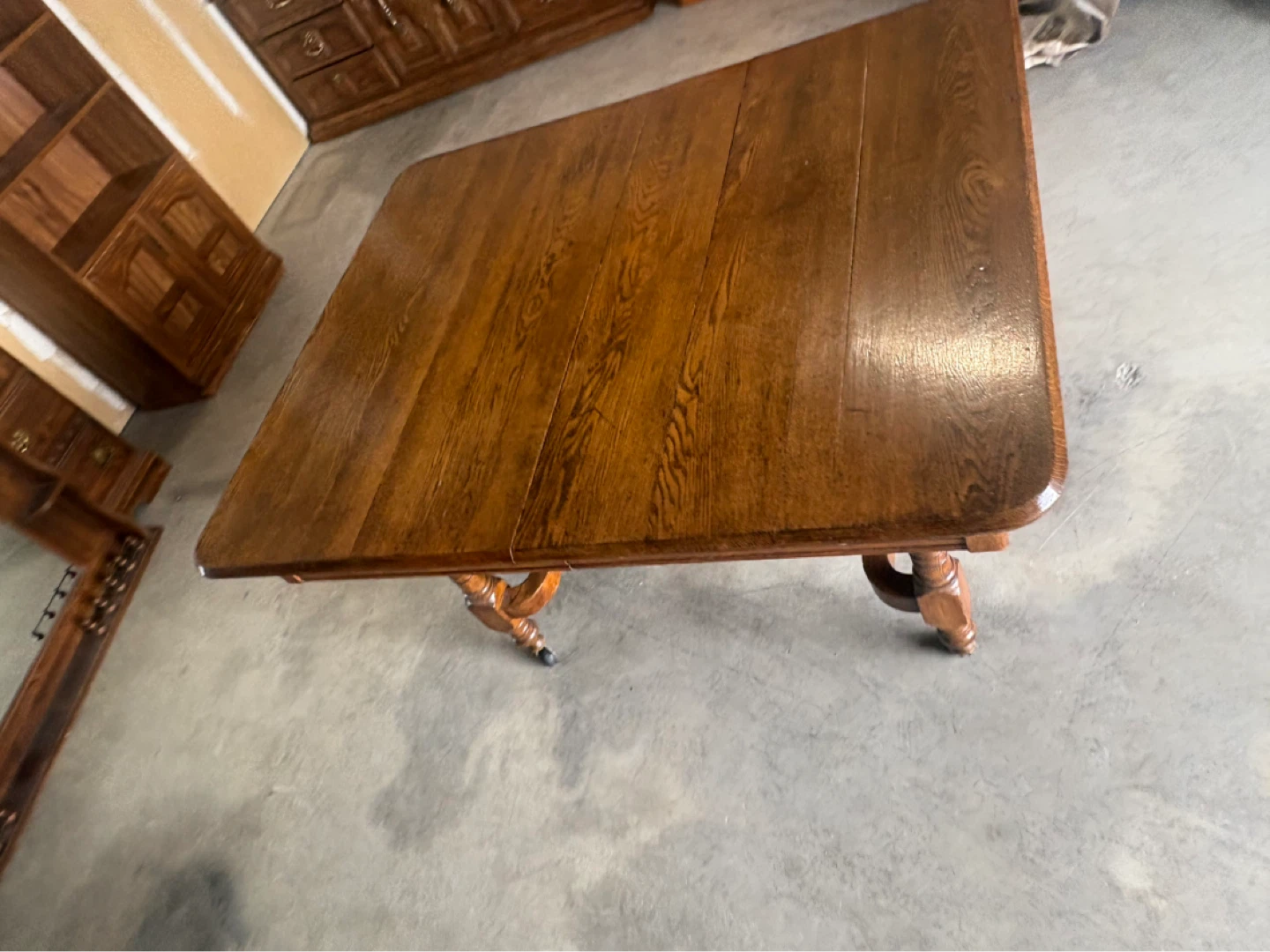 Free delivery used Antique Oak Dining Table - photo 2