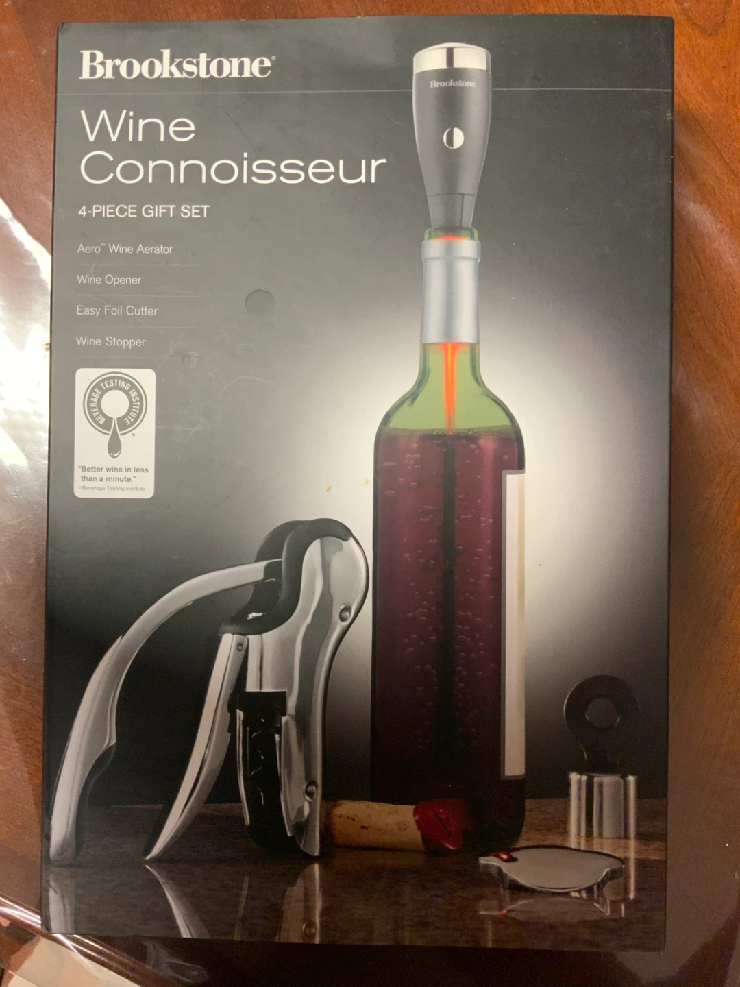 Brookstone Wine Connoisseur 4-Piece Gift Set