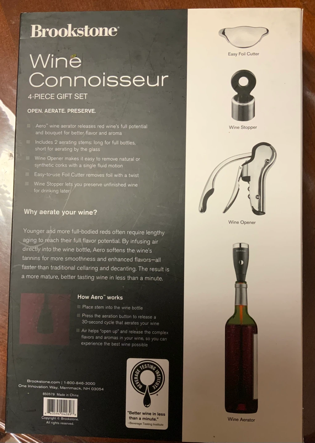 Brookstone Wine Connoisseur 4-Piece Gift Set - photo 2