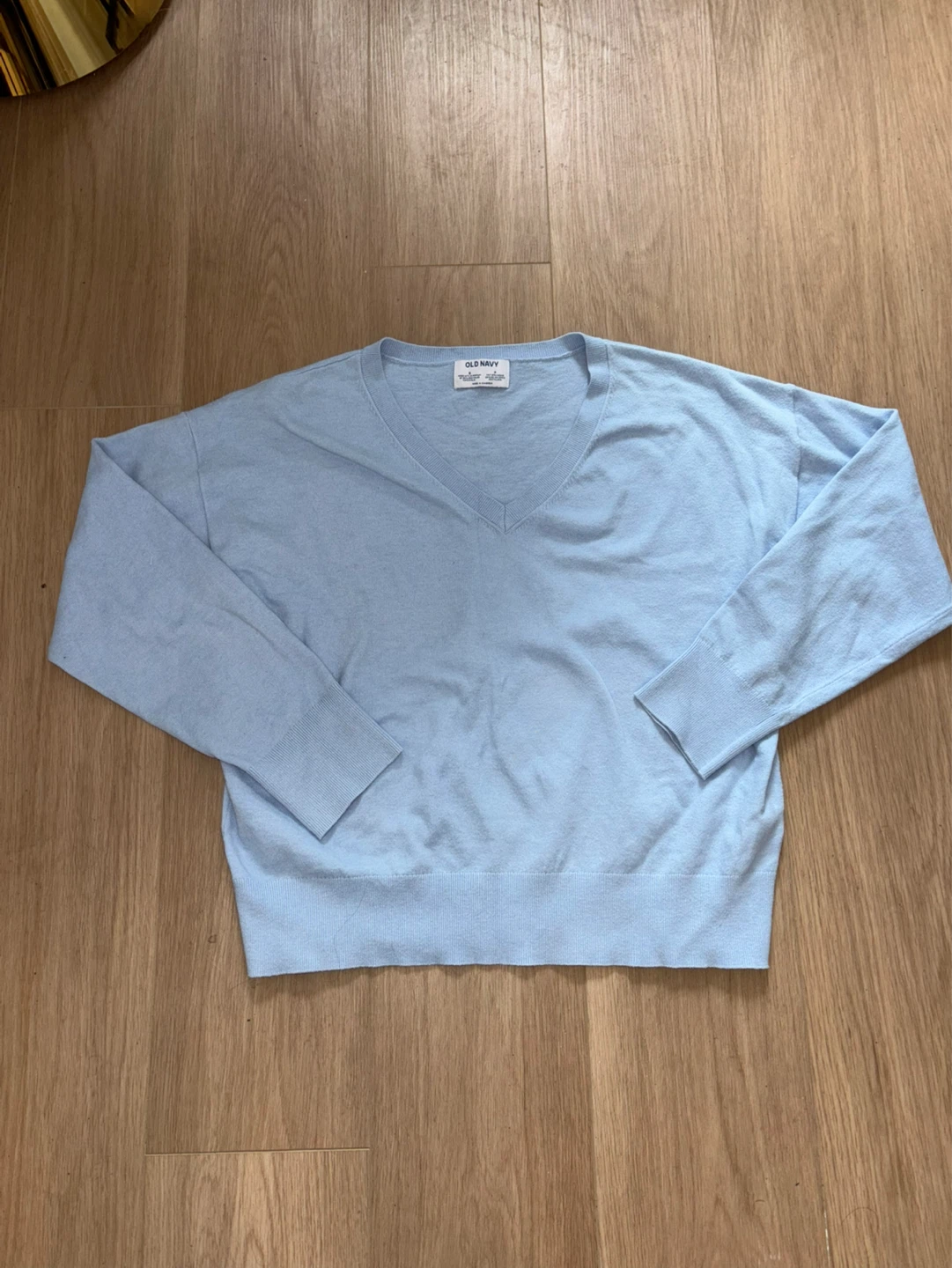 Old Navy Light Blue V-Neck Sweater - Size S - photo 2