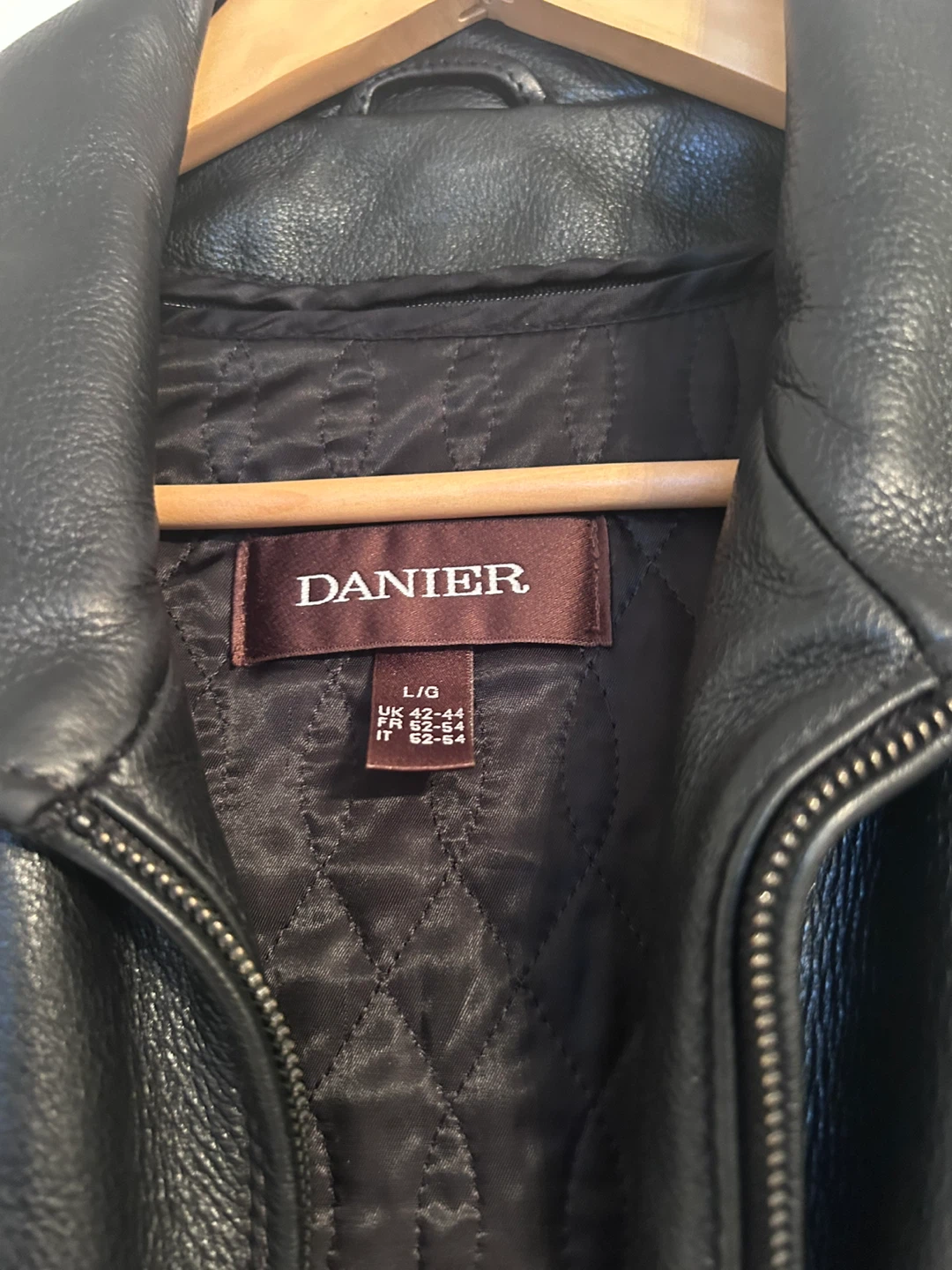 Danier Black Leather Jacket - Size L - photo 2