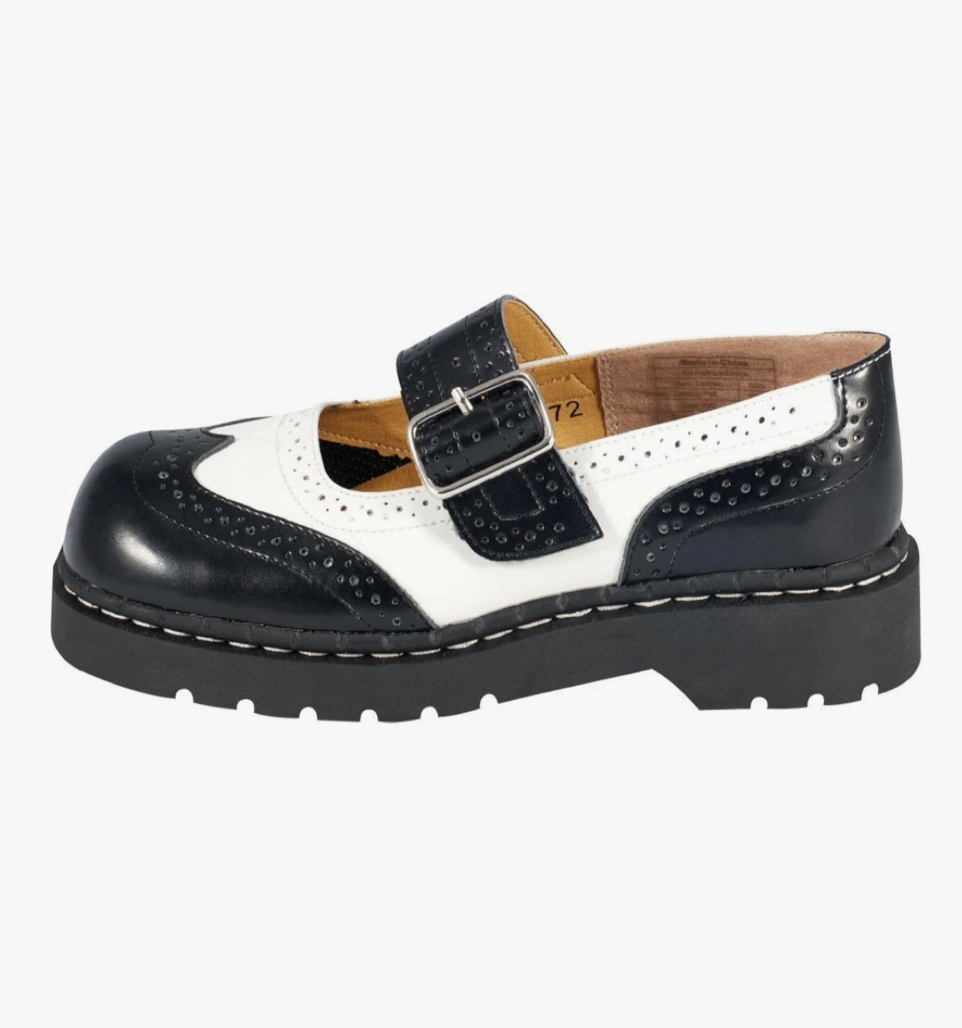 Black/White Mary Jane Platform Shoes Size 8 - photo 3