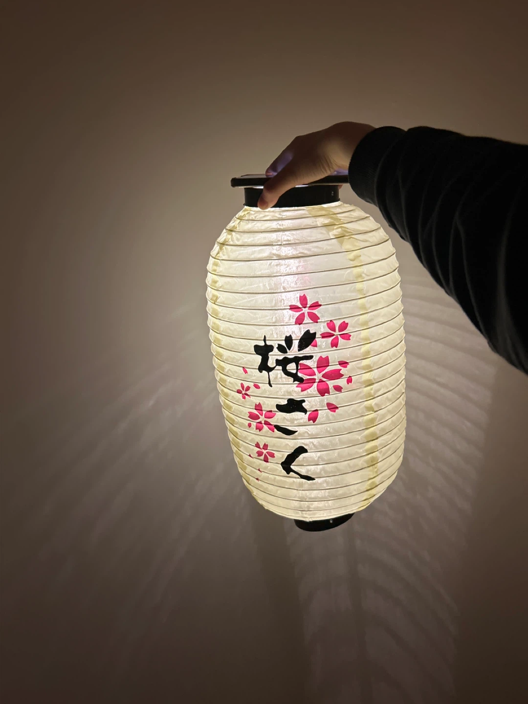 Japanese Paper Lantern with Cherry Blossoms