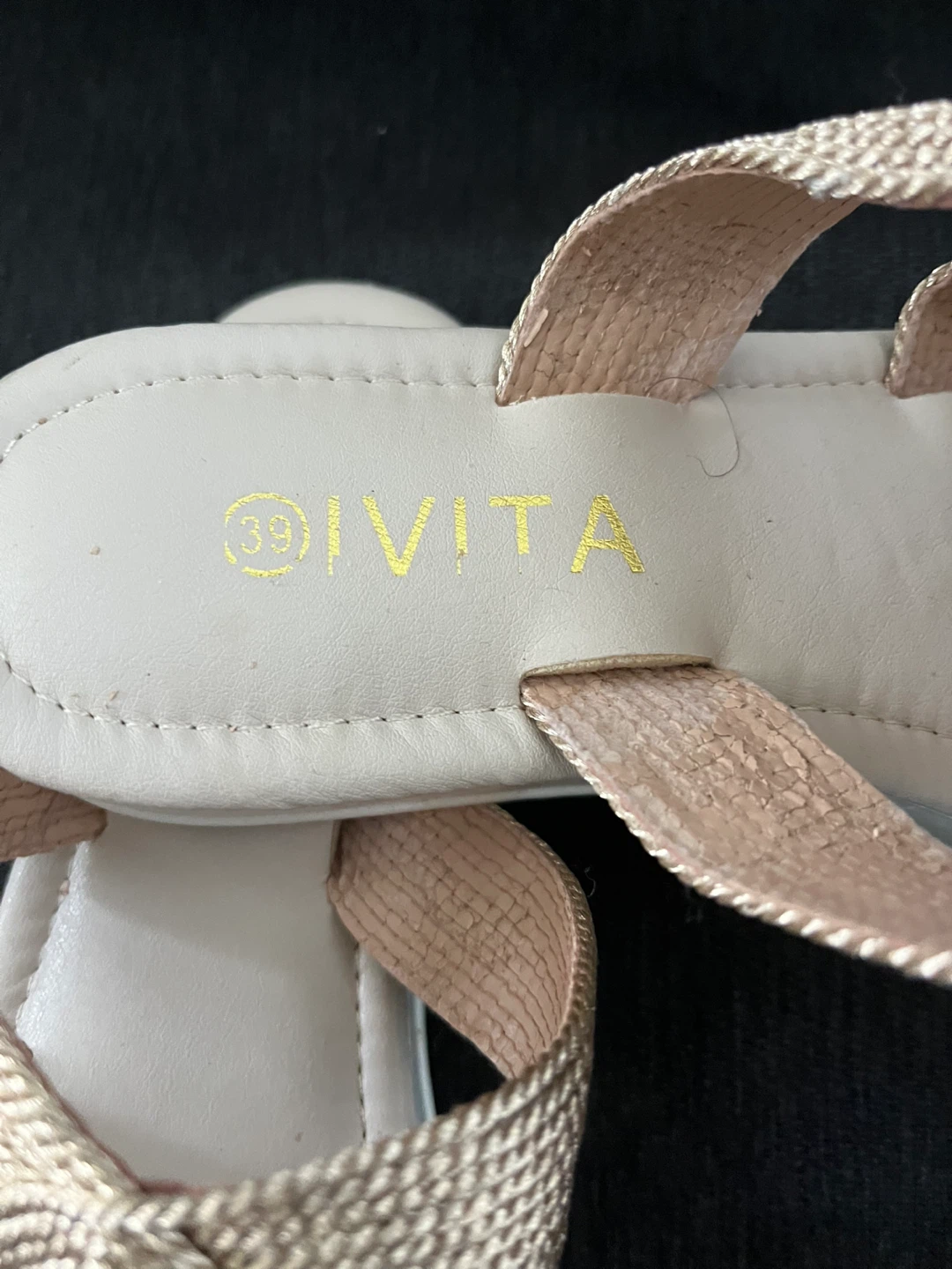 DIVITA Gold Rope Strap Platform Sandals - photo 2