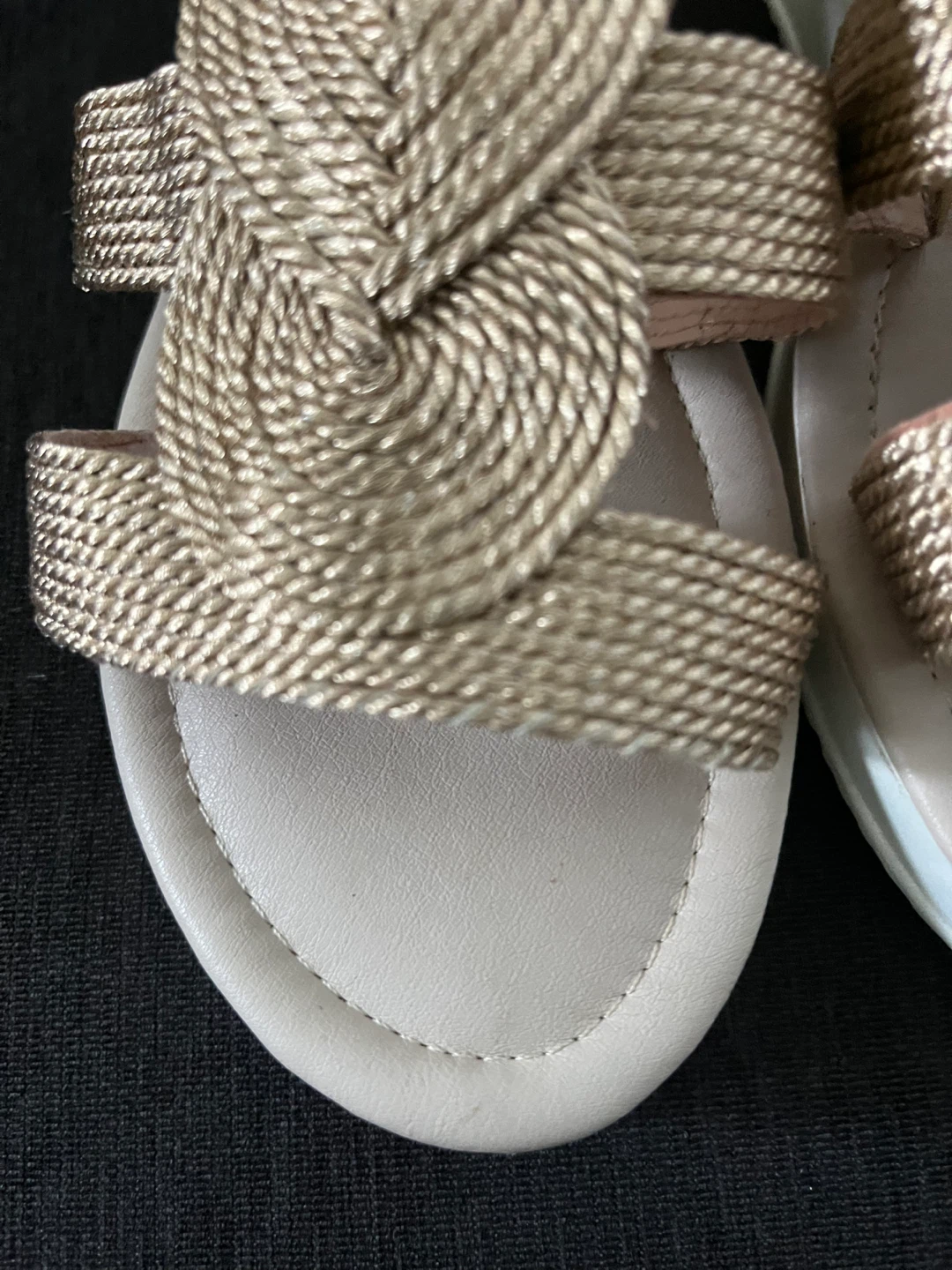 DIVITA Gold Rope Strap Platform Sandals - photo 5