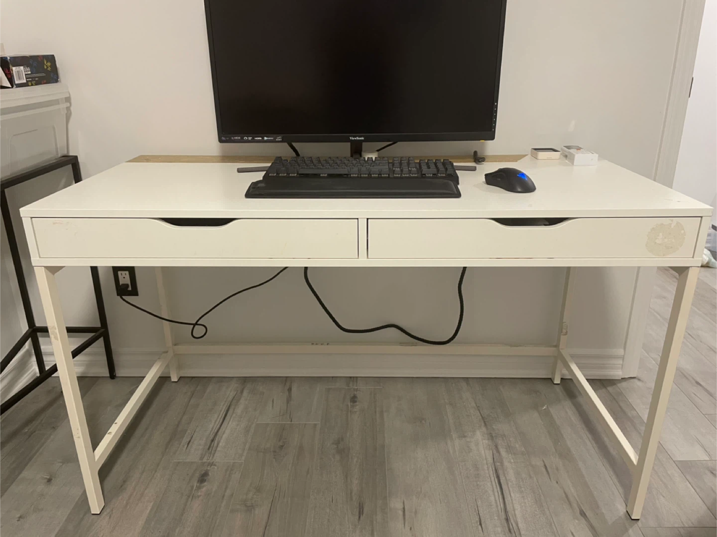 White IKEA Desk