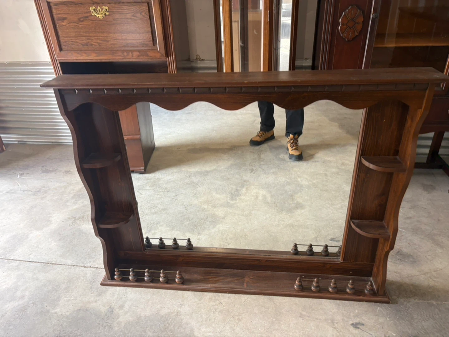 Free delivery used decorative Wooden Mirror - photo 4