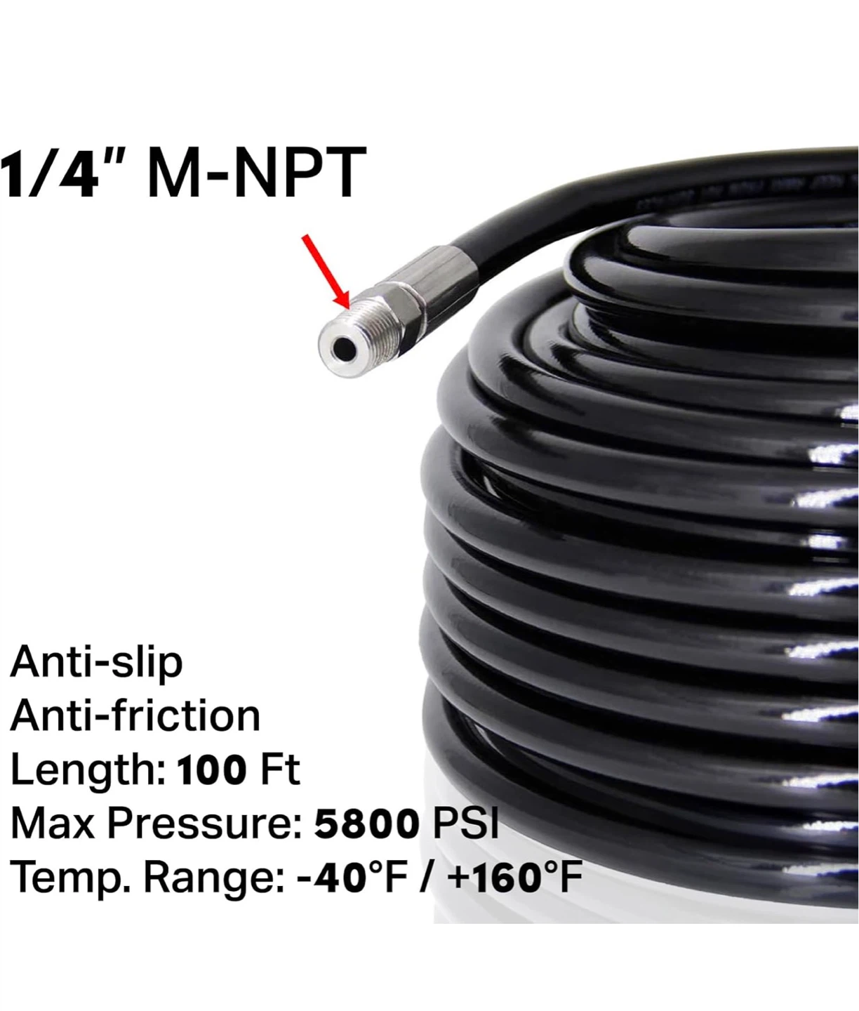 Pressure Washer 93.5 Ft Hose, 1/4 InchDrain Cleaning S93 - photo 3