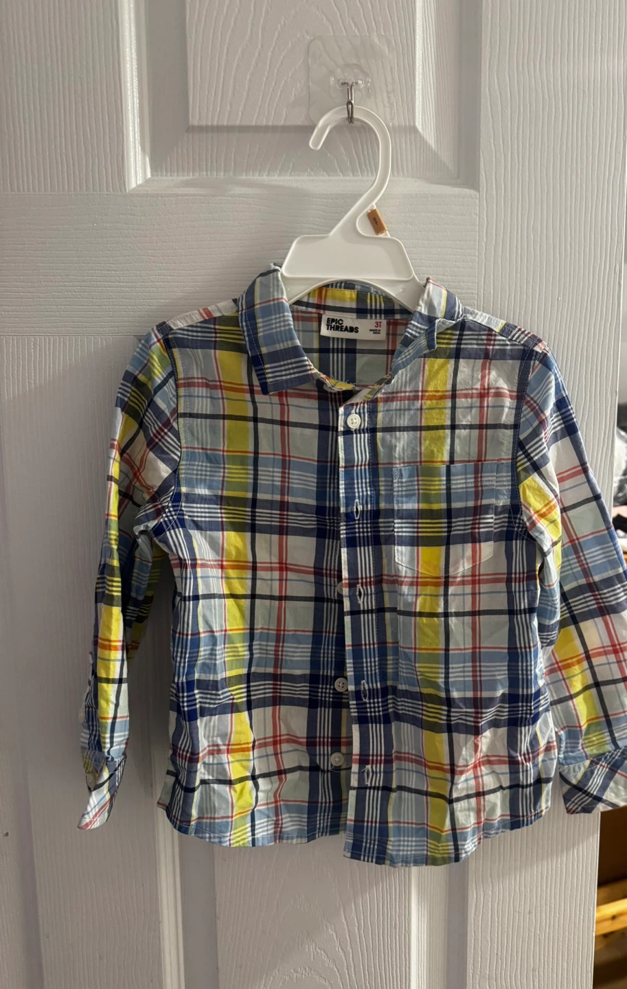 Epic Threads Plaid Long Sleeve Shirt - Size 3T
