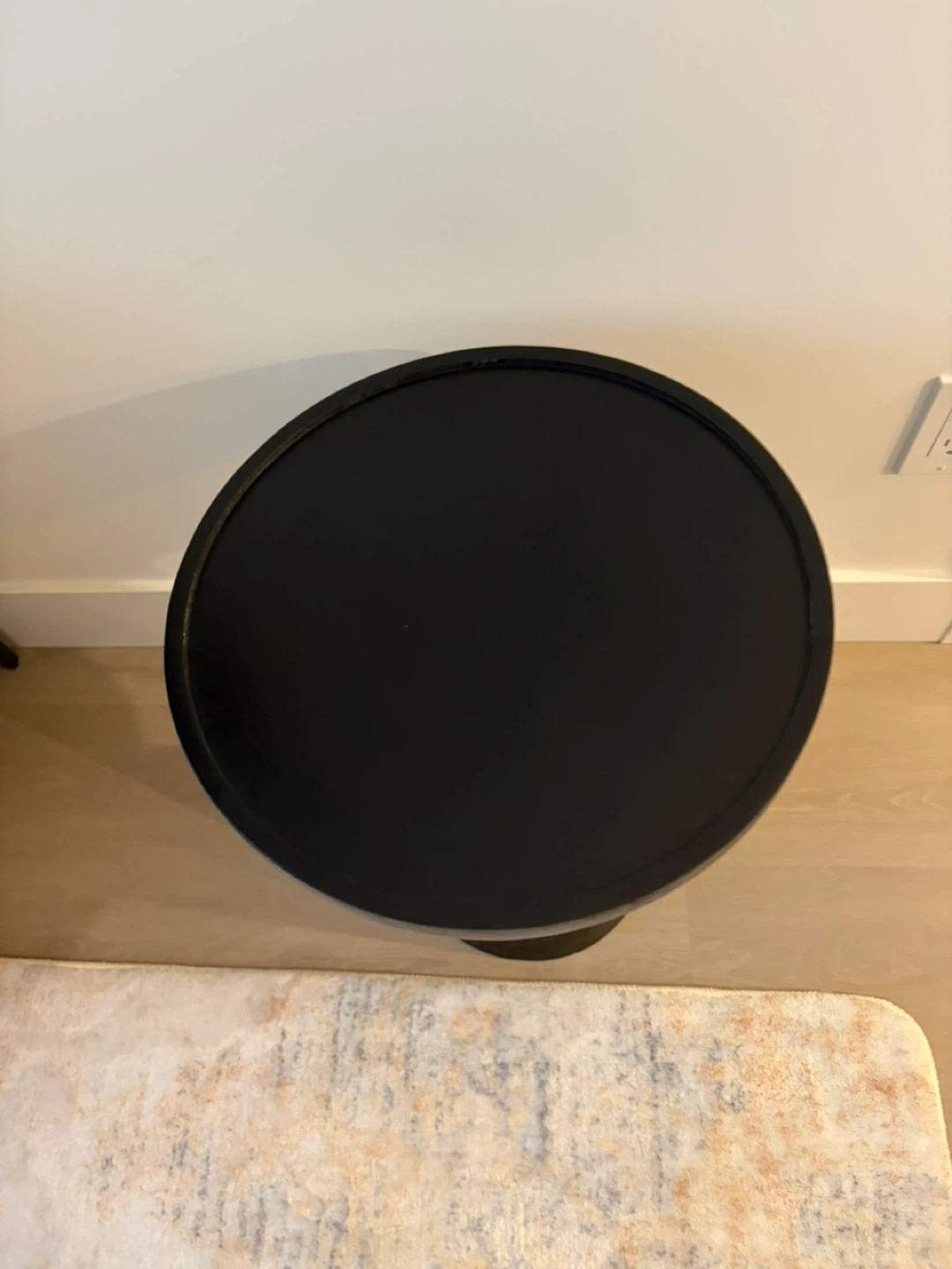 Black Pedestal Side Table - photo 2