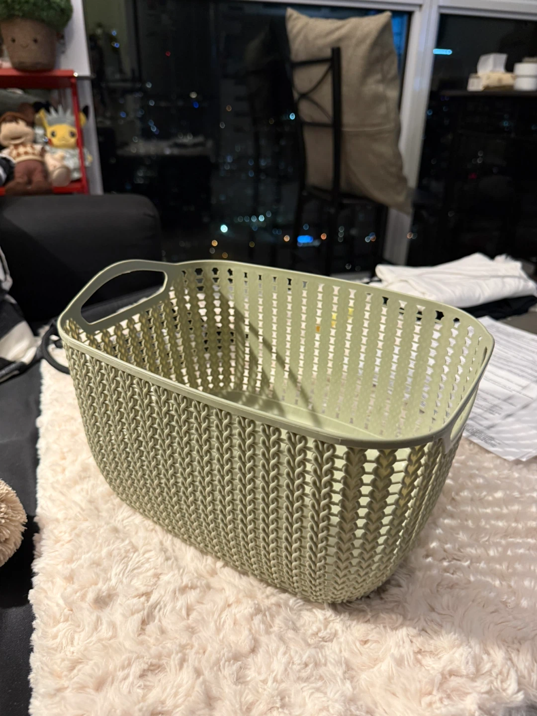Light Green Woven Basket