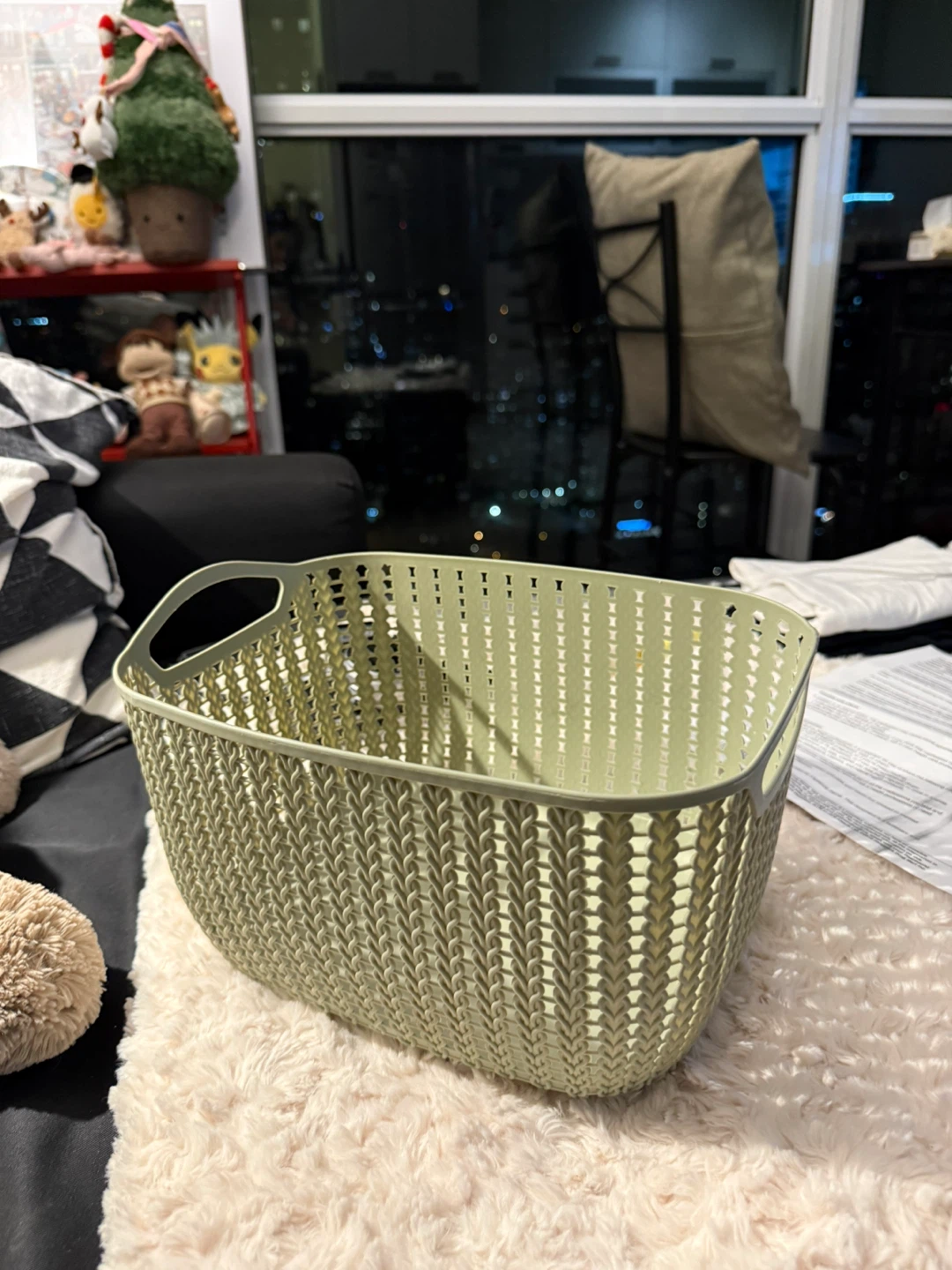 Light Green Woven Basket - photo 2