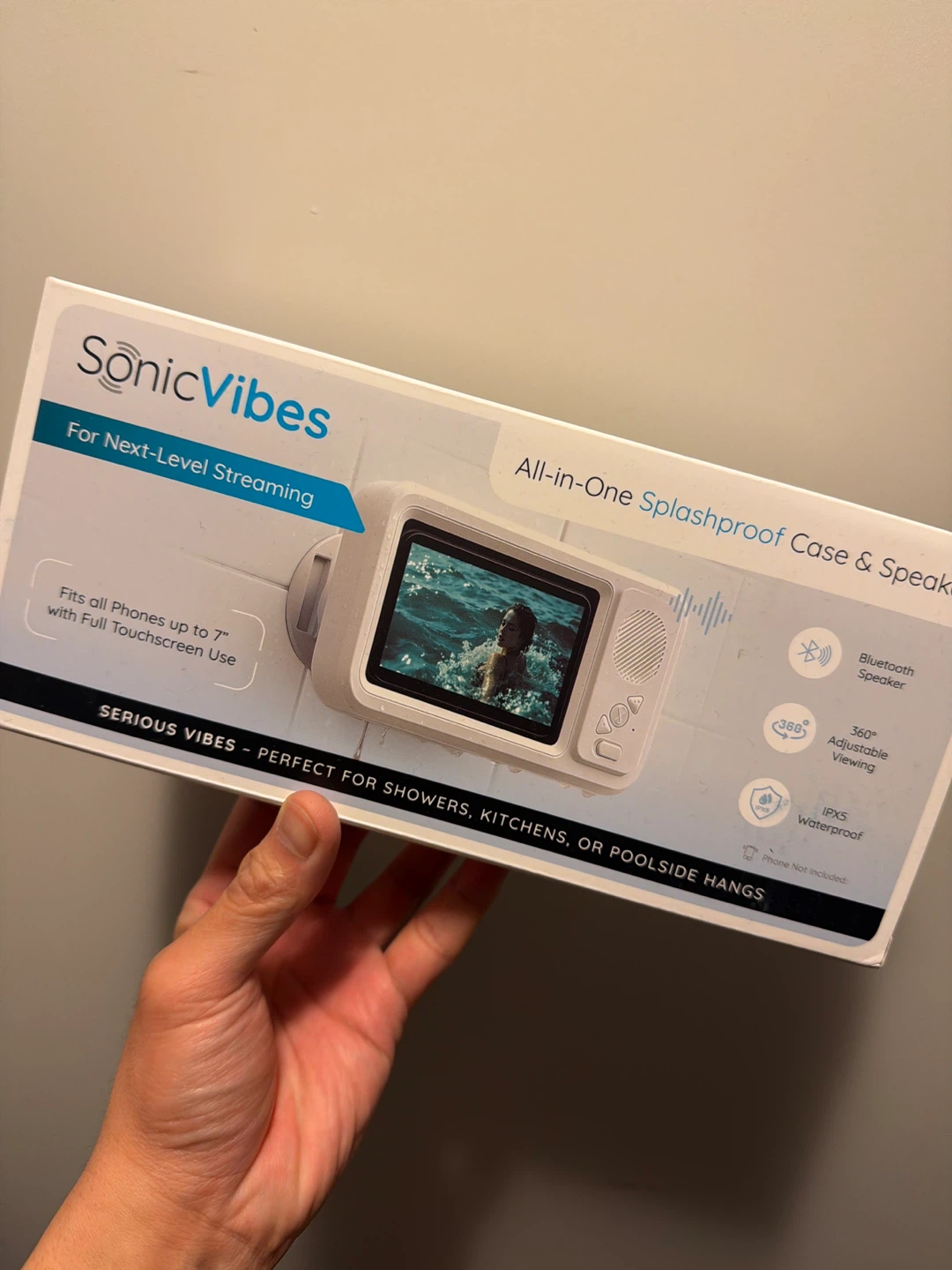 SonicVibes All-in-One Splashproof Case & Speaker