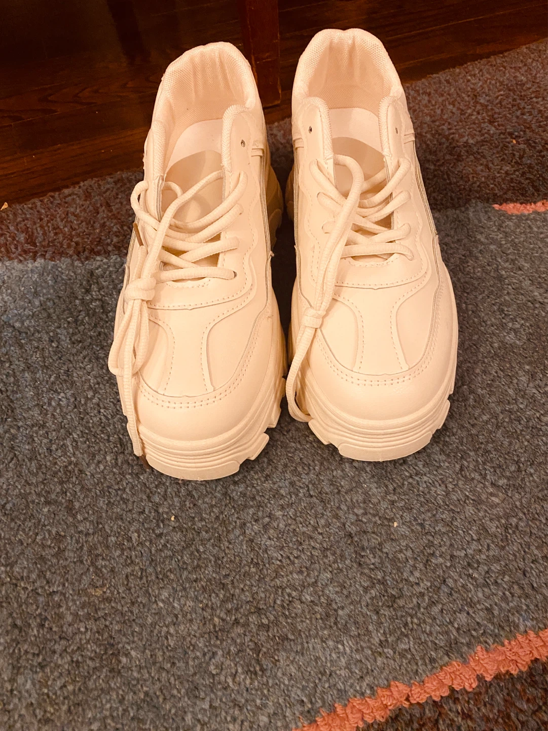 Cream Chunky Sneakers Size 42