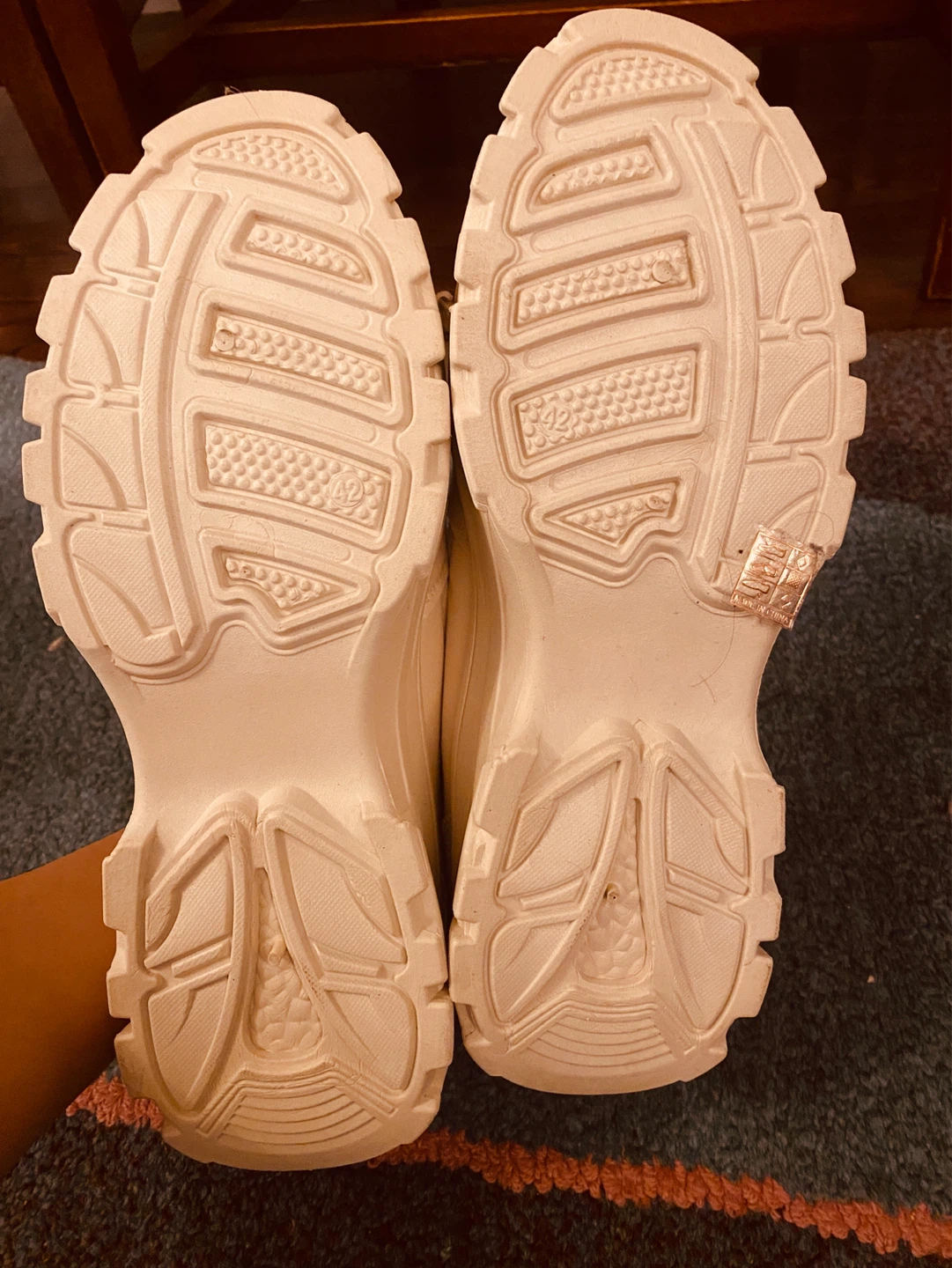 Cream Chunky Sneakers Size 42 - photo 3