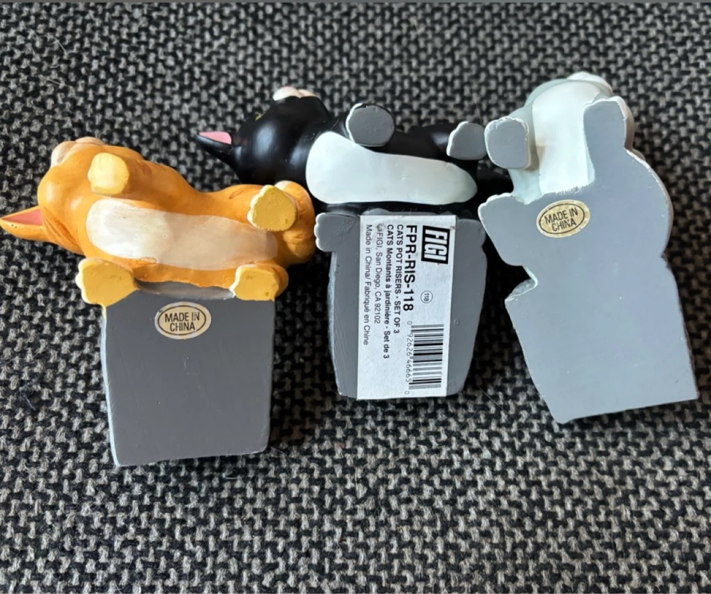 Set of 3 Cat Plant Pot Risers - photo 2