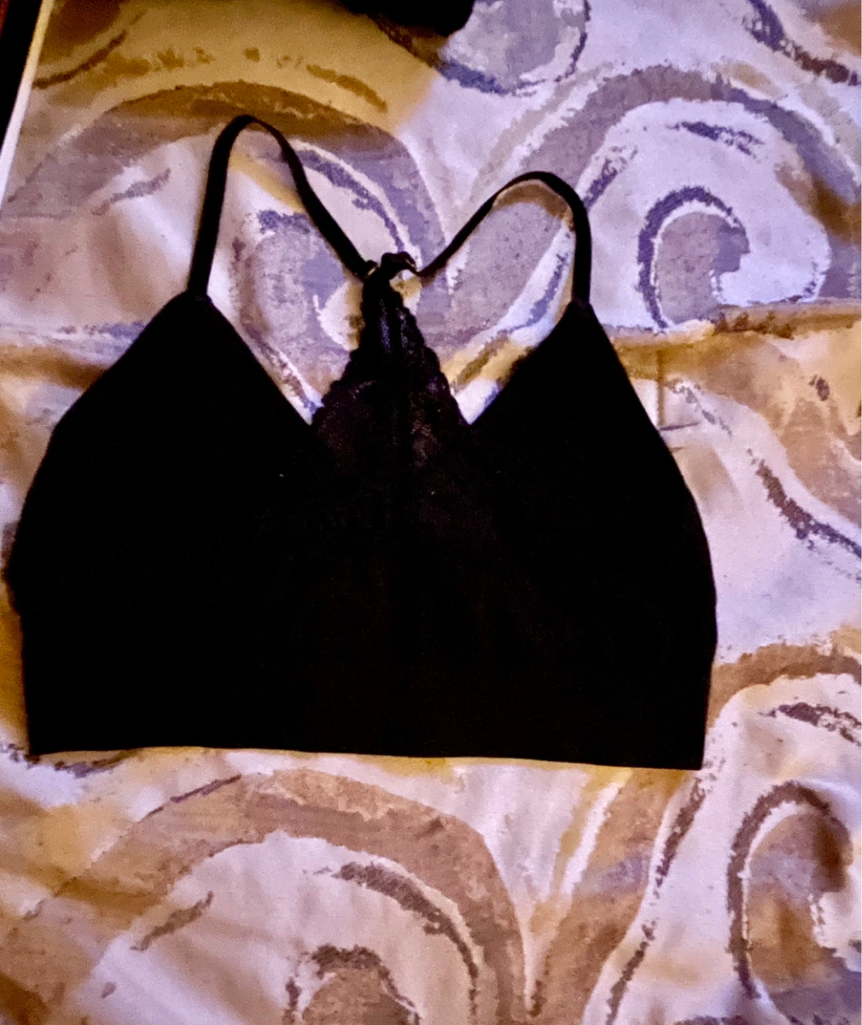 Black Lace Detail Bralette - photo 2