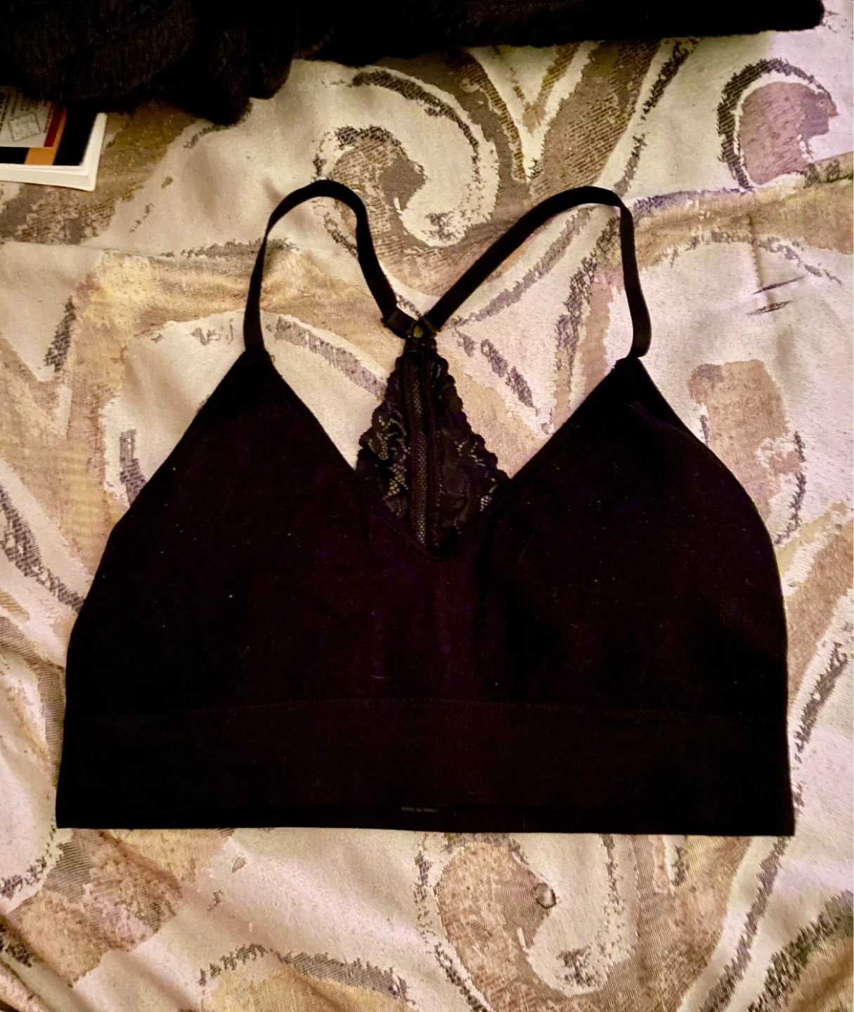 Black Lace Detail Bralette