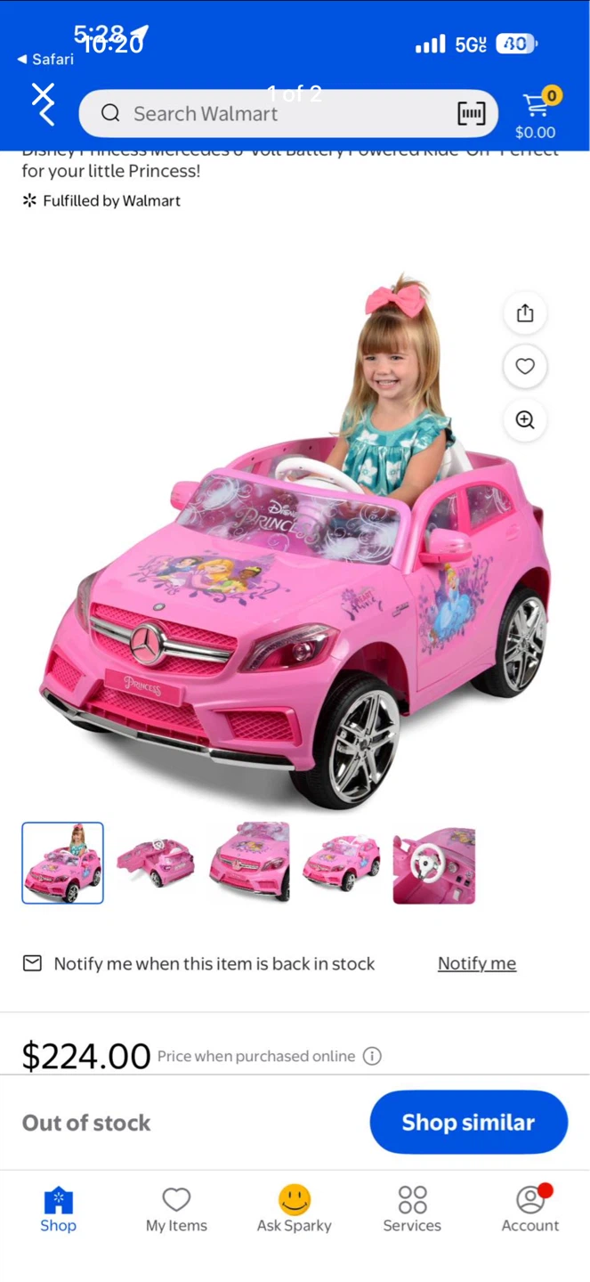 Disney Princess Mercedes Ride-On Car - photo 3