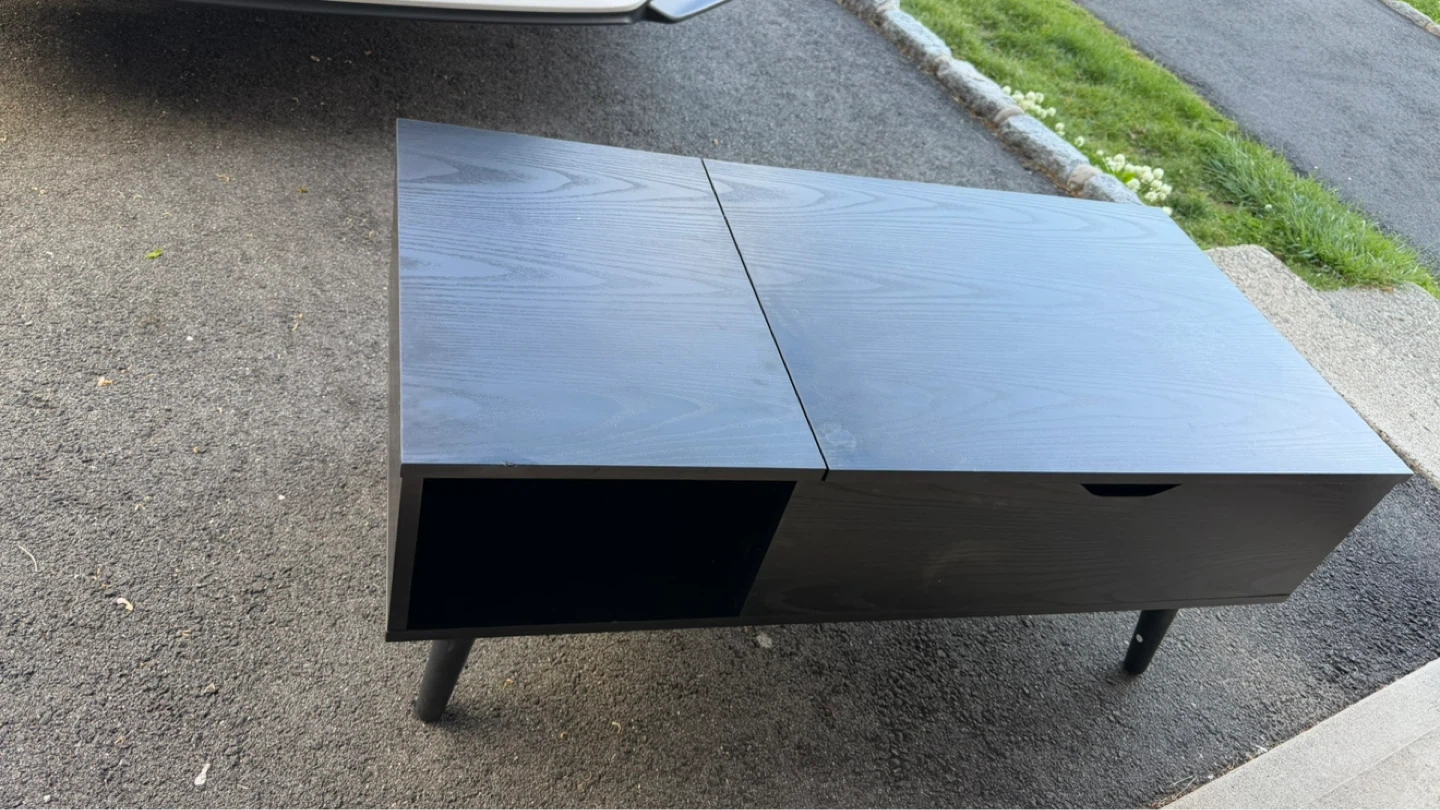 Black Lift Top Coffee Table with Storage