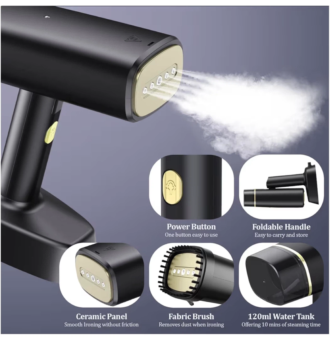 Brand New Dual Voltage(100~240V) Travel Steamer - photo 5