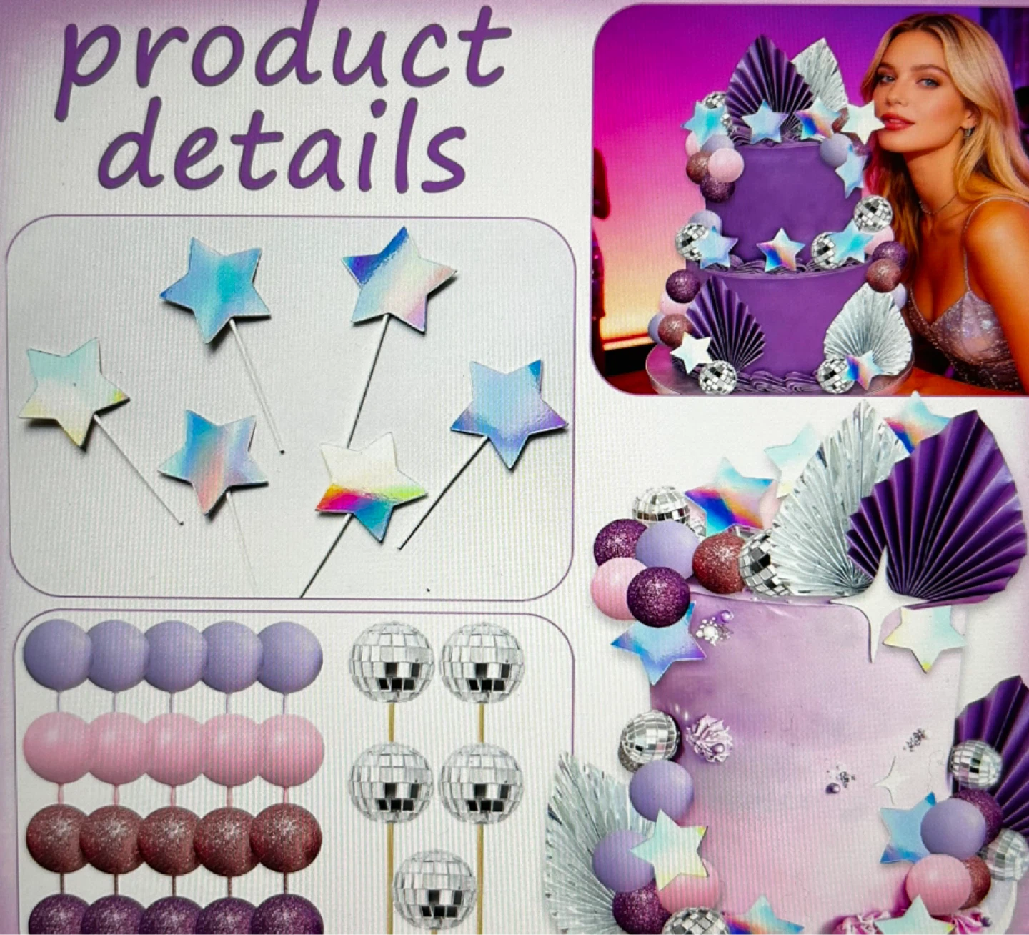 41 Pcs Cake Topper Set - photo 3