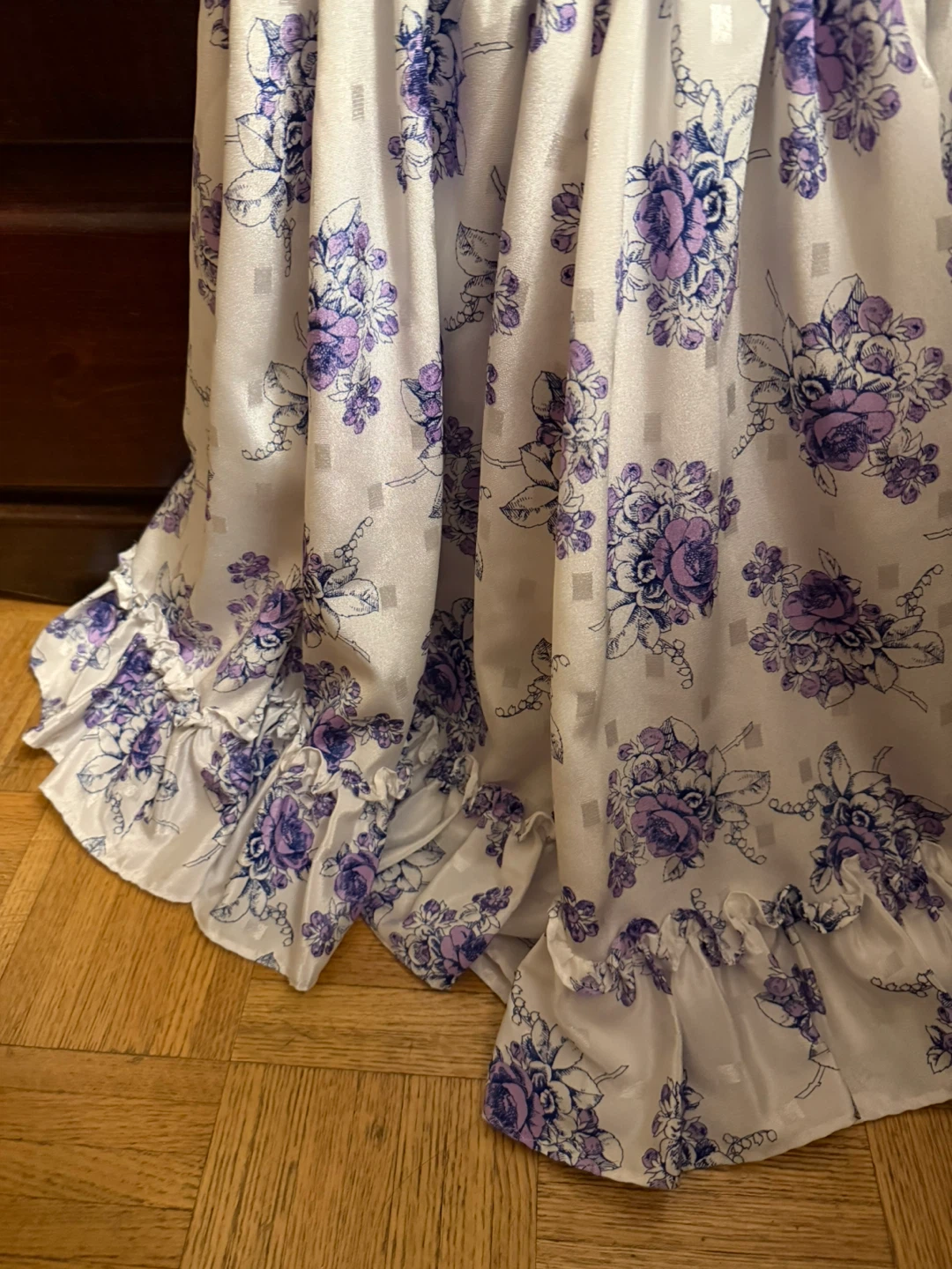 Purple white frilly dress - photo 3