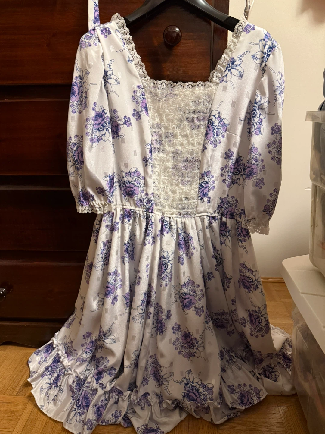 Purple white frilly dress - photo 2