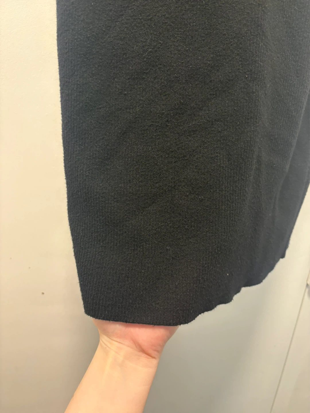 Black Knit Maxi Skirt with Slit - photo 2