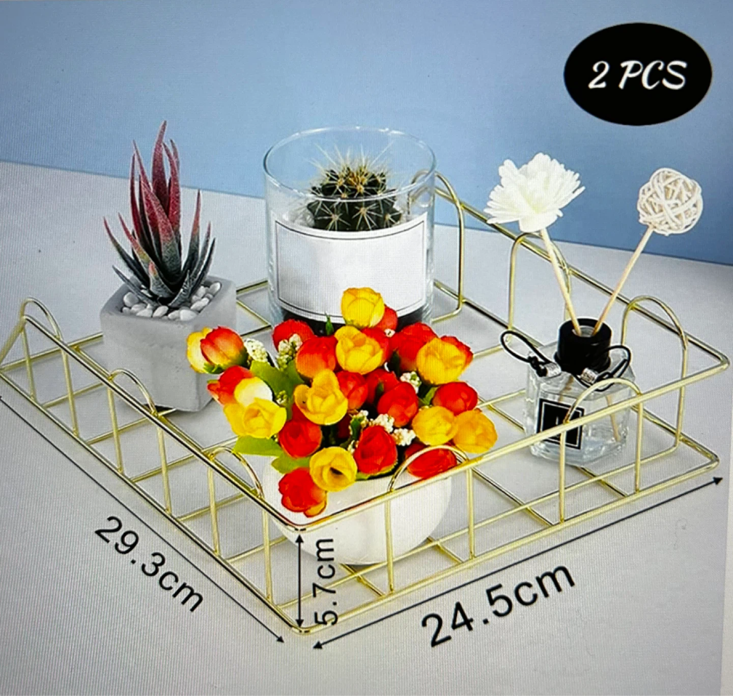 Gold Wire Desktop Organizer Set - photo 2