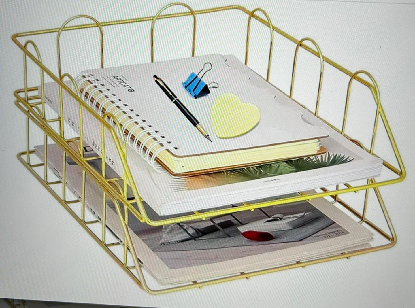 Gold Wire Desktop Organizer Set - photo 3