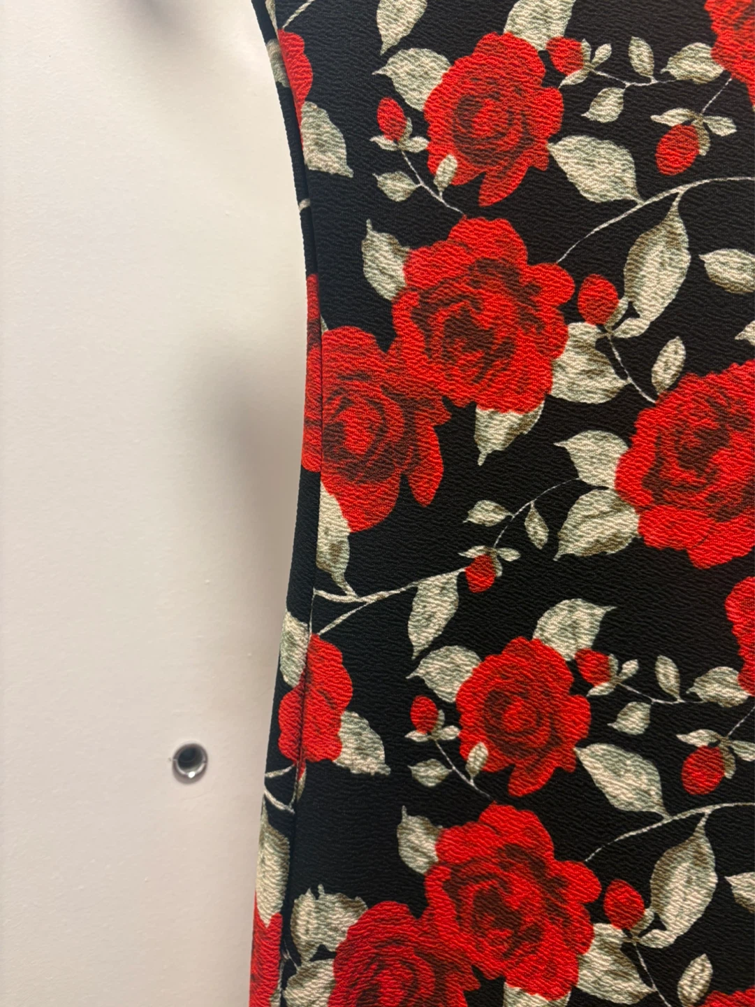 Black Rose Print Spaghetti Strap Dress - photo 4