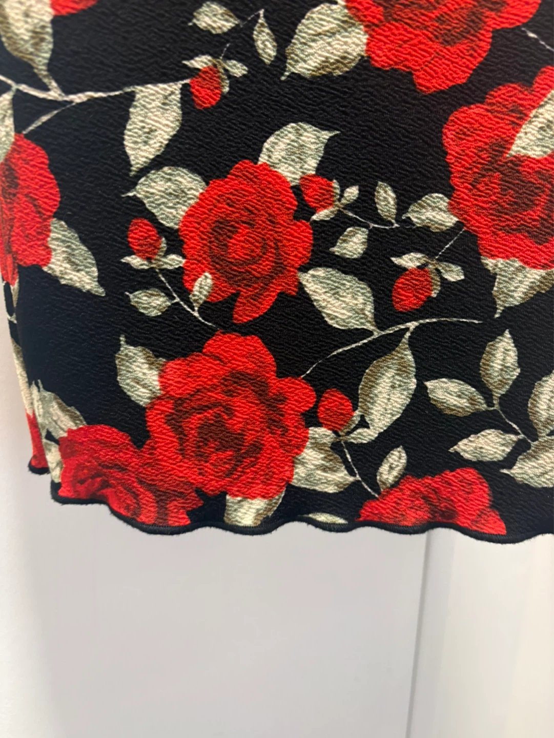 Black Rose Print Spaghetti Strap Dress - photo 2
