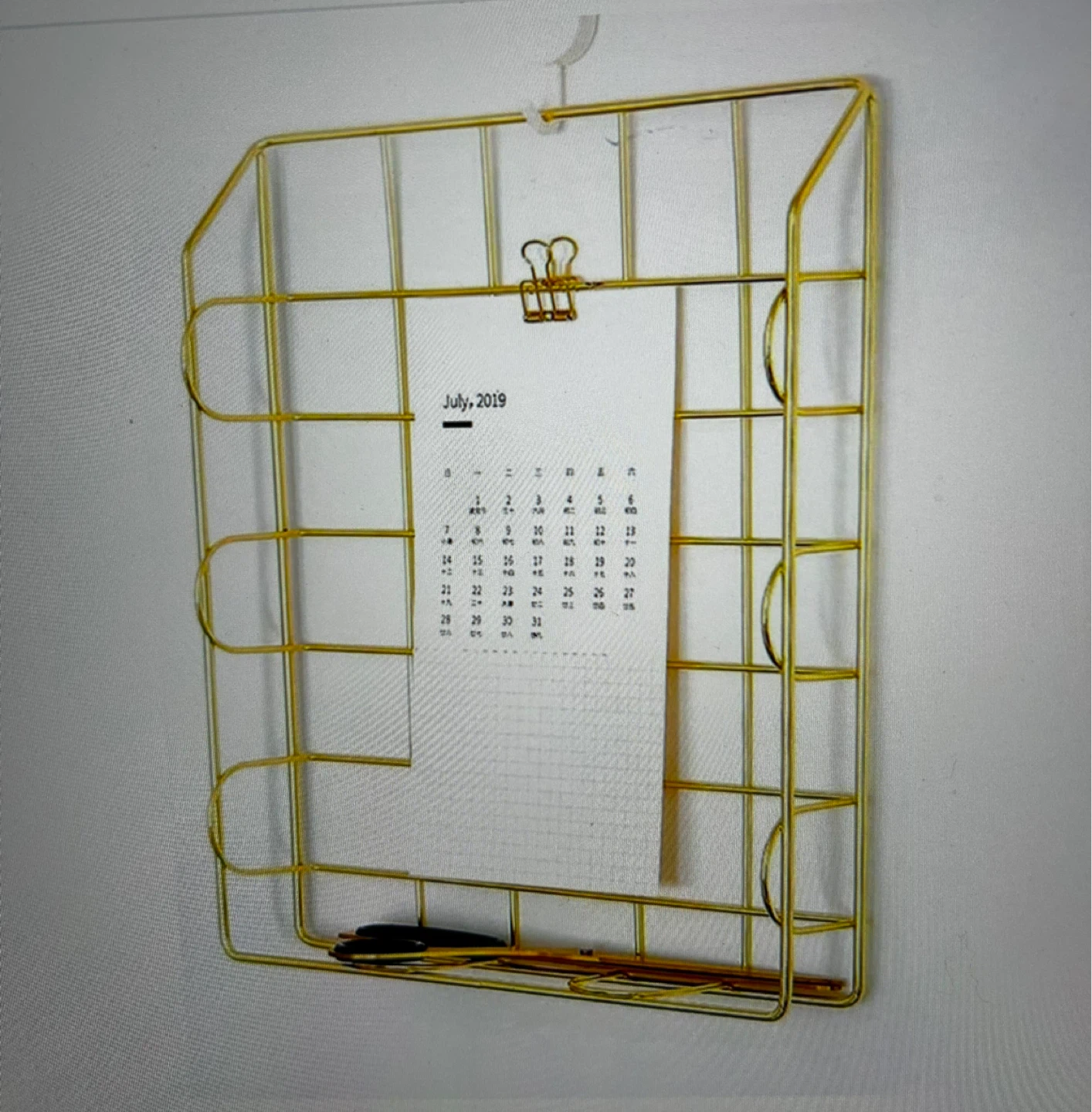 Gold Wire Desktop Organizer Set - photo 4