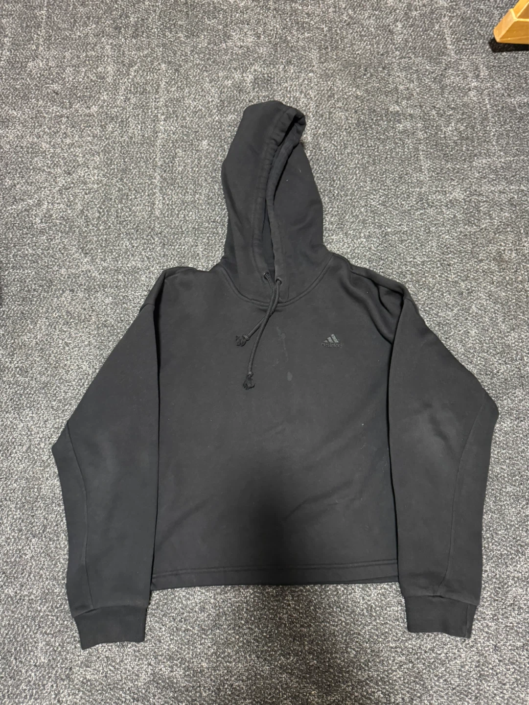 Adidas Black Cropped Hoodie