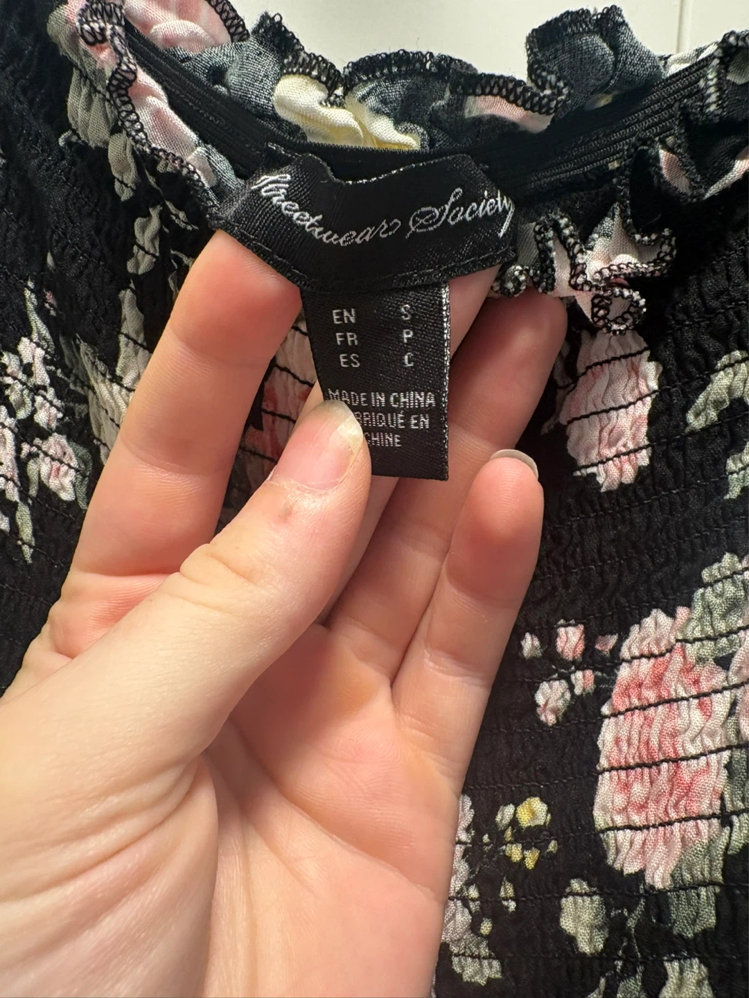 Streetwear Society Black Floral Jumpsuit Size S - photo 5