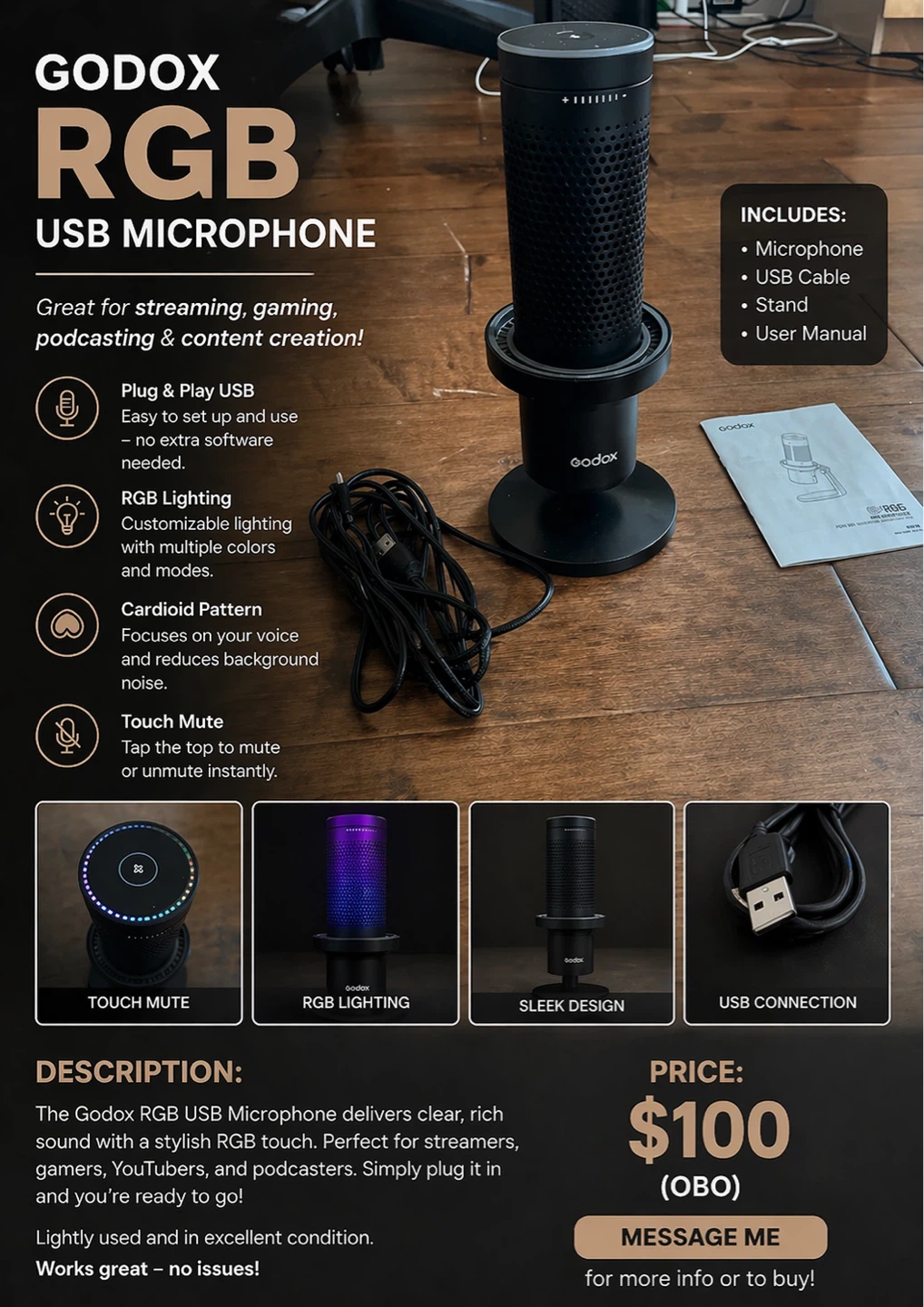 Godox RGB USB Microphone