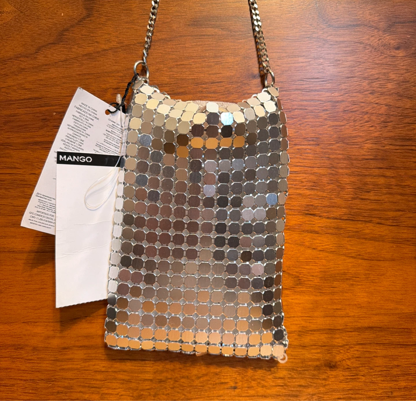 MANGO Silver Mesh Shoulder Bag (NEW) - photo 3