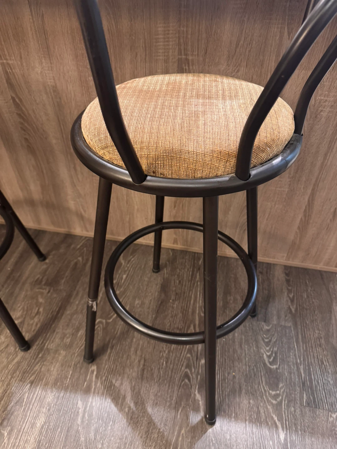 Set of 2  Seats 360° Swivel Bar Stools with Backrests - photo 2