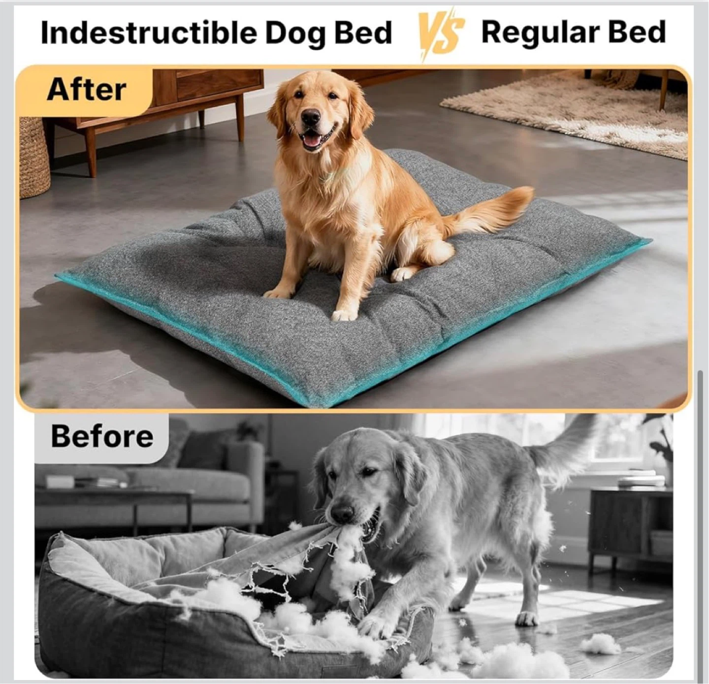 Indestructible Dog Bed - Medium Grey - photo 3